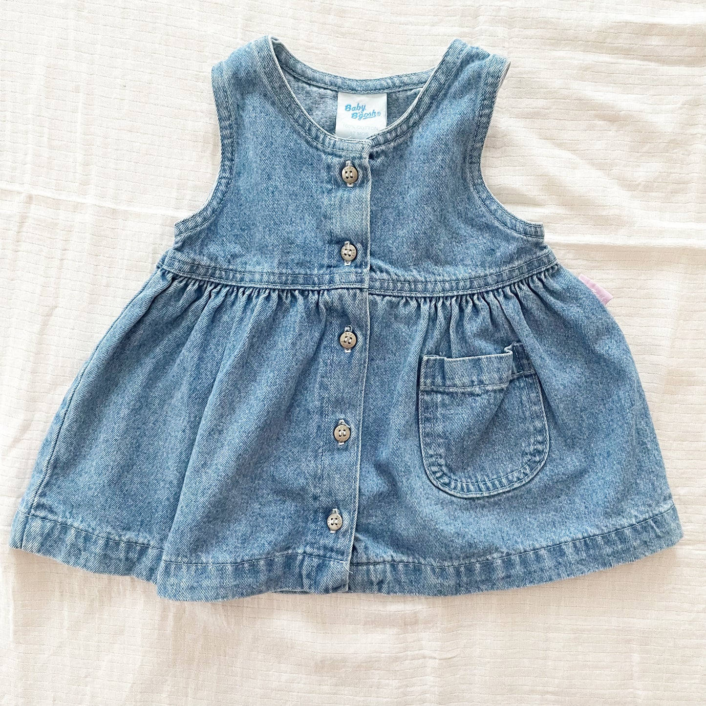 Baby B’gosh Lighter Denim Dress - Yellow Clover Vintage Kids Clothes