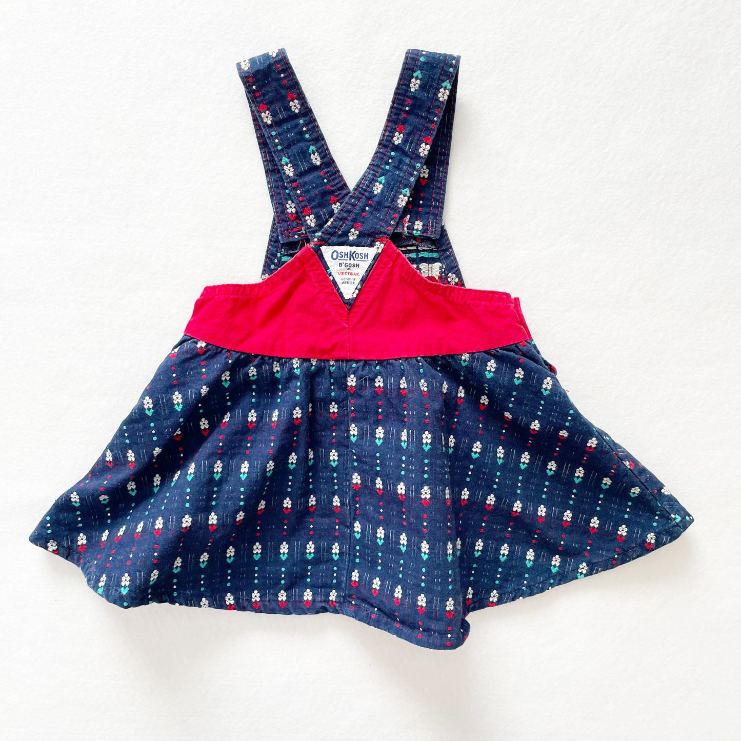 OshKosh Flower Woven Bow Skirtall - Yellow Clover Vintage Kids Clothes