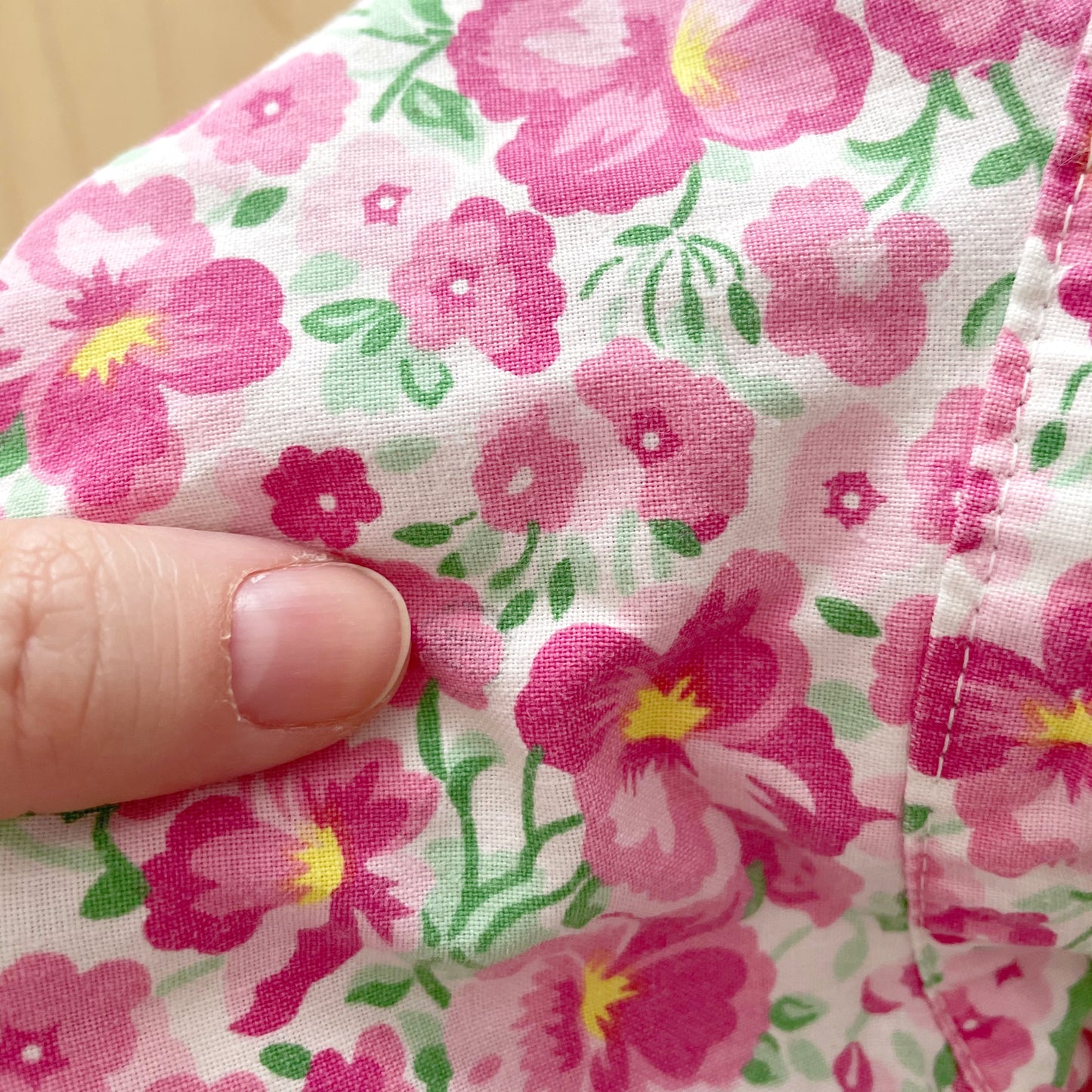OshKosh Pink Floral Button Front Dress - Yellow Clover Vintage Kids Clothes