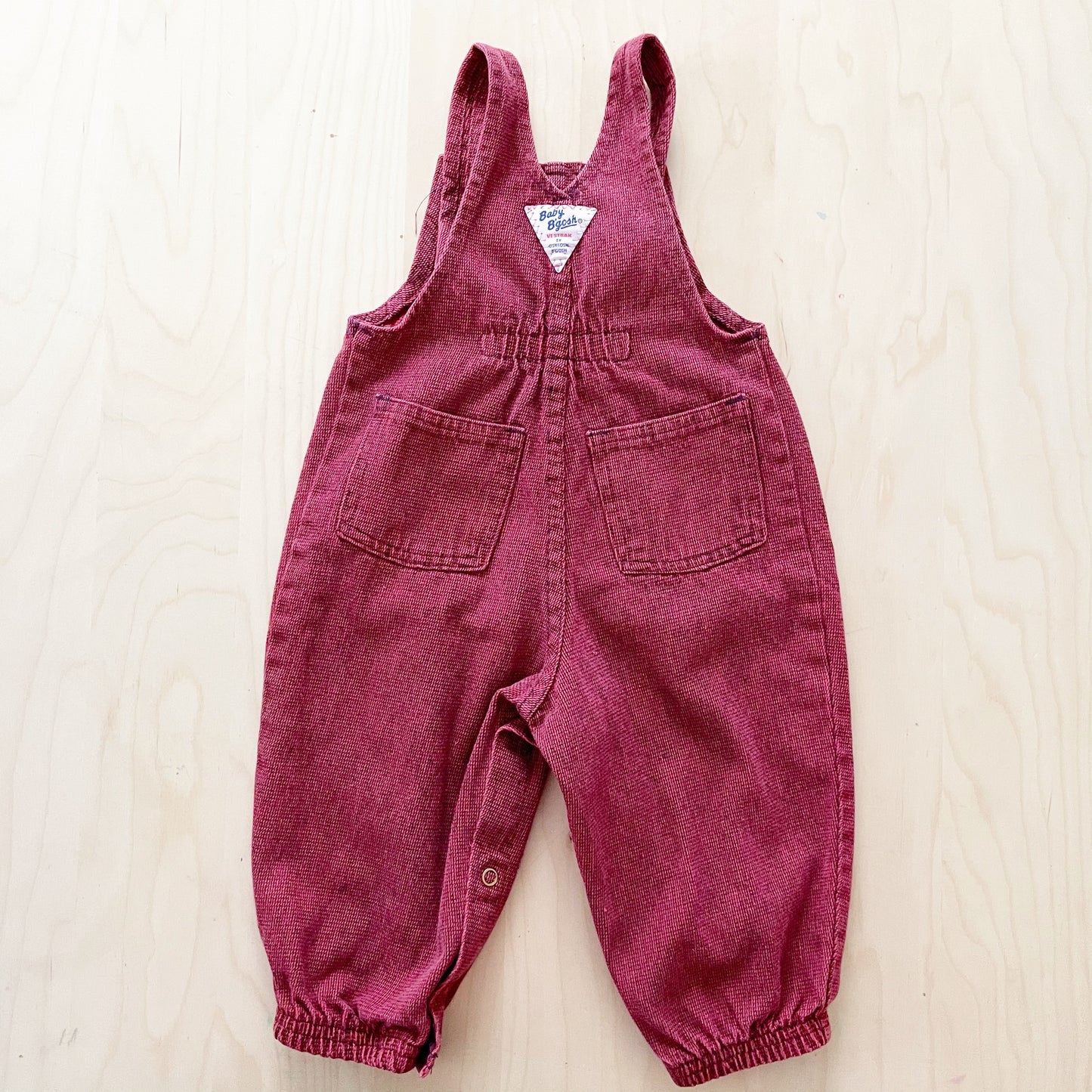 Vintage Baby B’gosh Red Bubble Overalls - Yellow Clover Vintage Kids Clothes