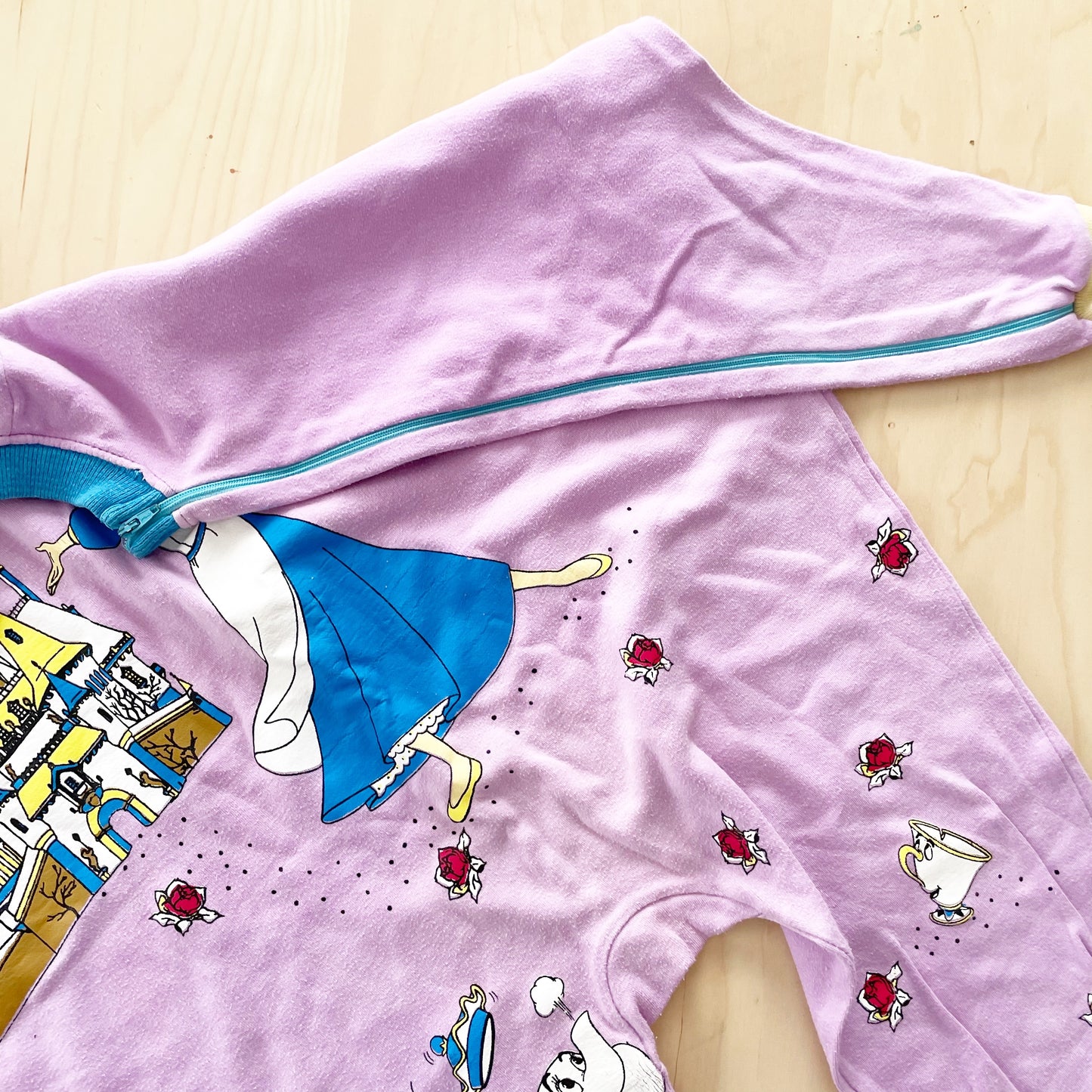 Vintage Beauty and the Beast Romper - Yellow Clover Vintage Kids Clothes