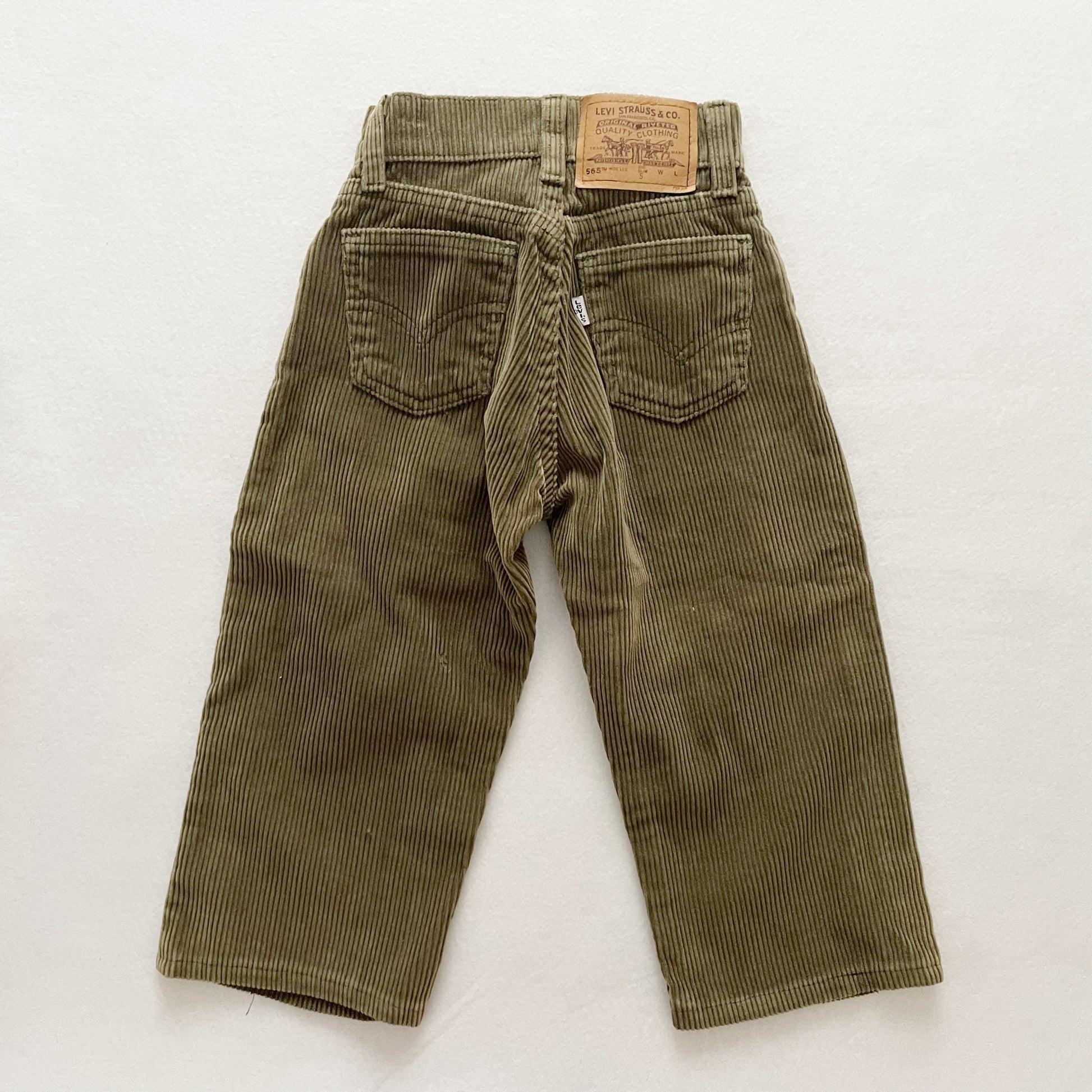 Levi’s Moss Green Chunky Cords - Yellow Clover Vintage Kids Clothes