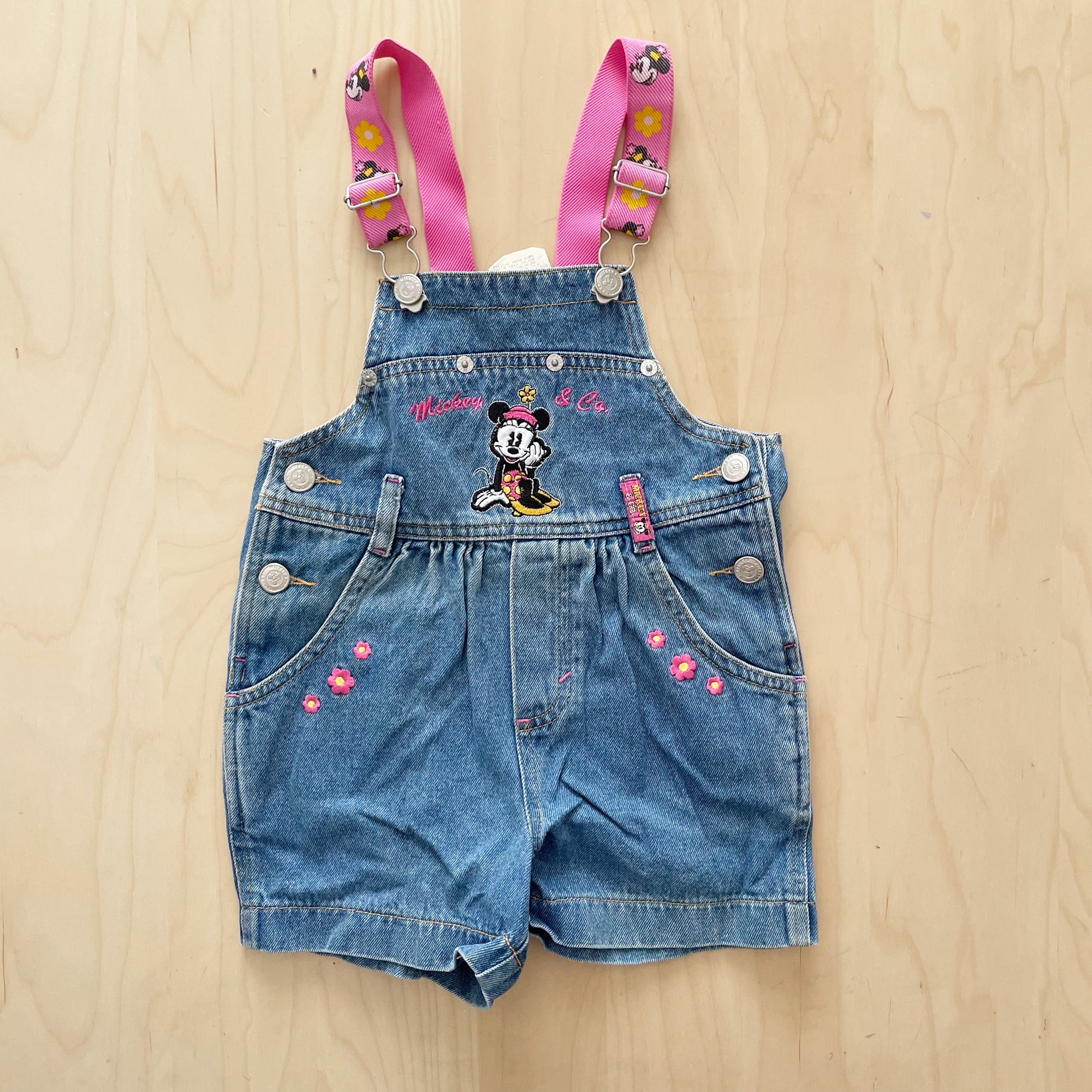 Vintage Mickey & Co. Minnie Character Kids Denim Shortalls