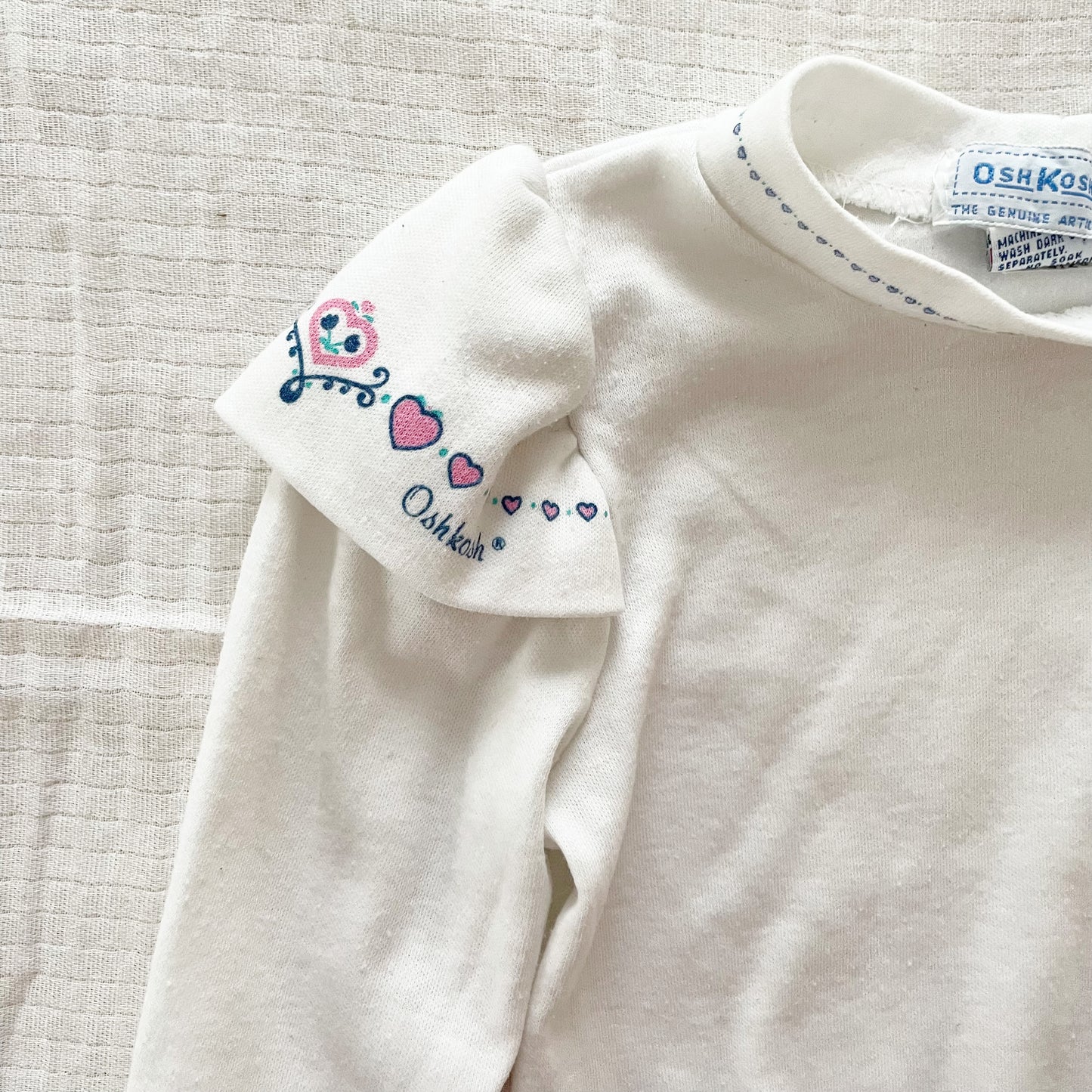 OshKosh Frill Shoulder Layer Top - Yellow Clover Vintage Kids Clothes