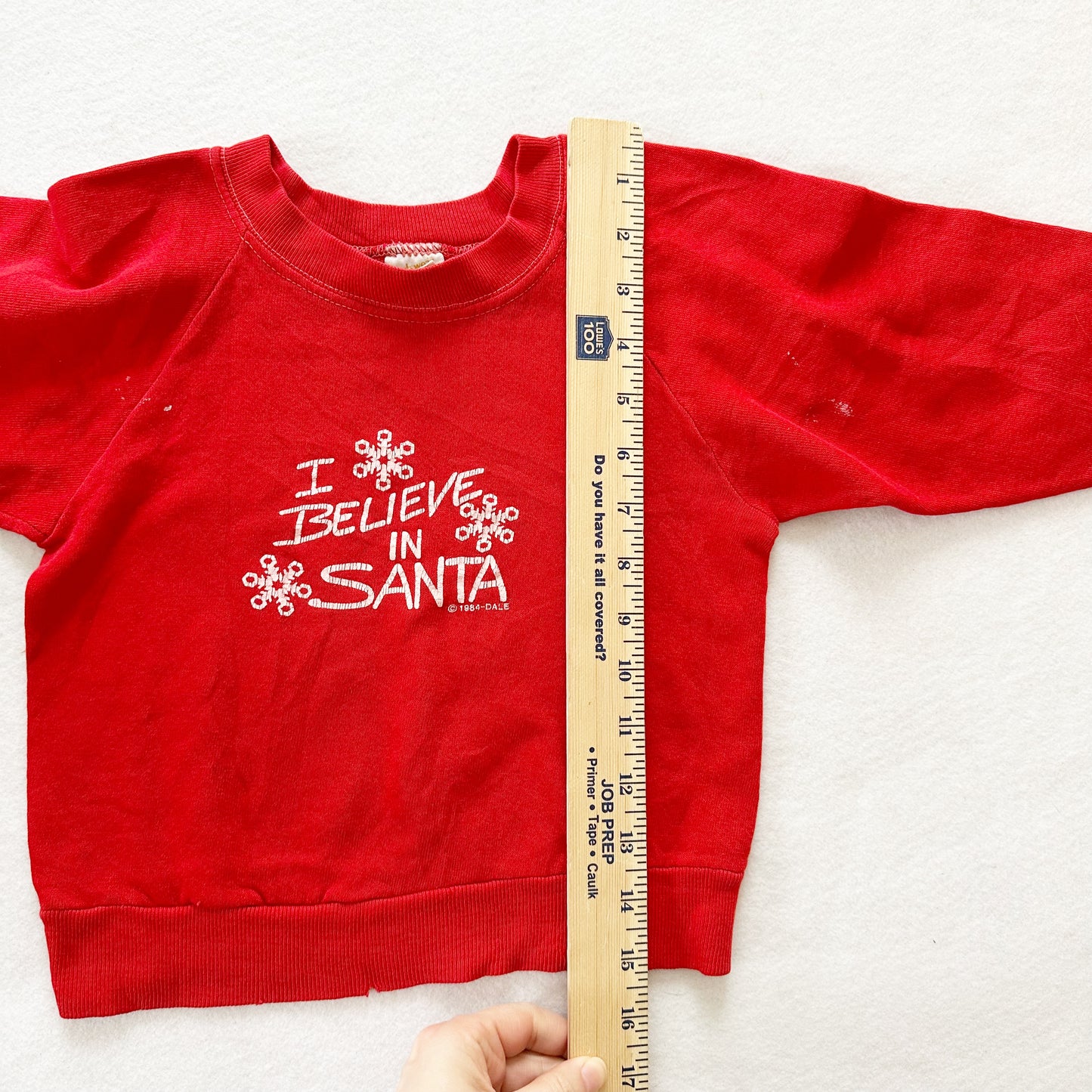 Vintage I Believe In Santa Crewneck: 5T - Yellow Clover Vintage Kids Clothes