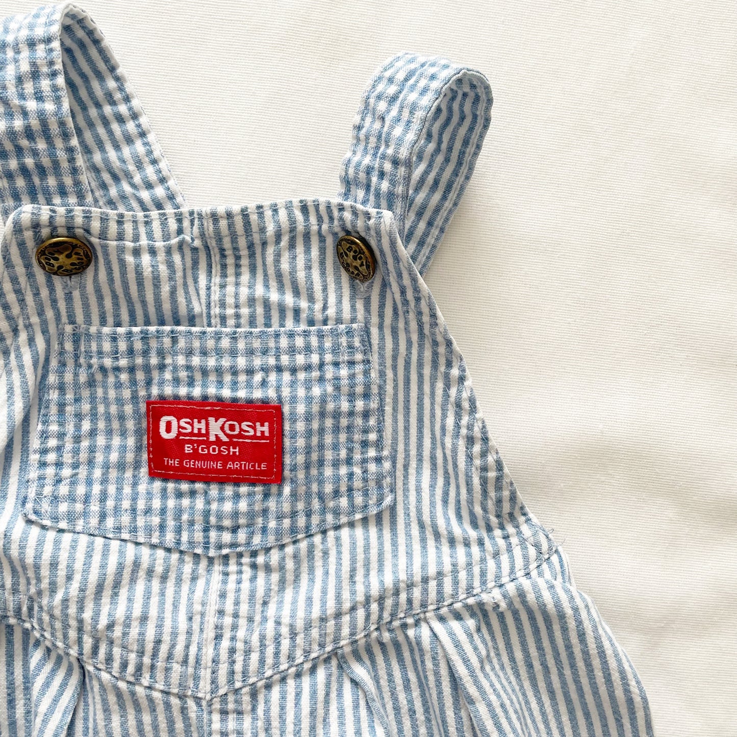 OshKosh Striped Gingham Bubble Overalls