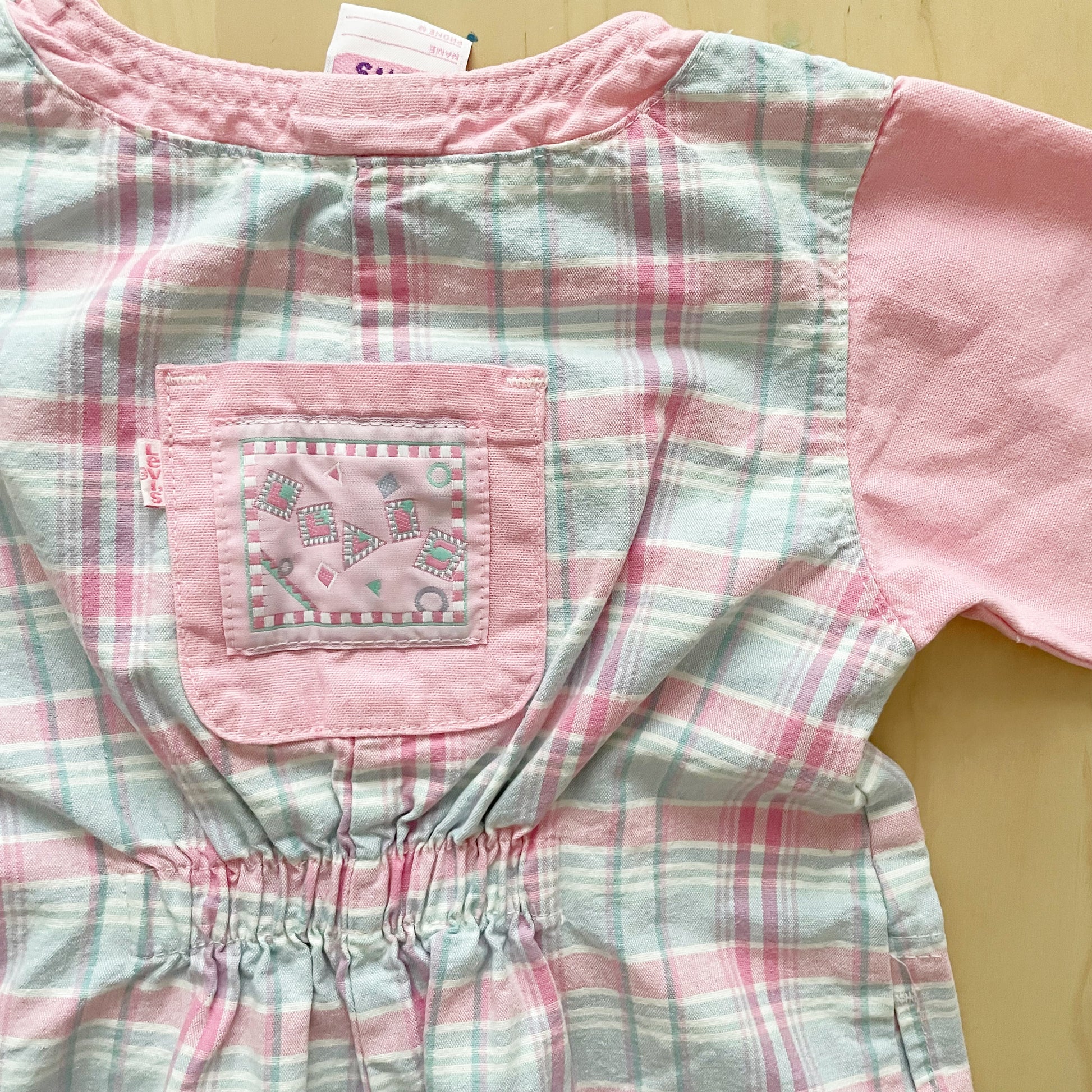 Levi’s Plaid Jumpsuit - Yellow Clover Vintage Kids Clothes