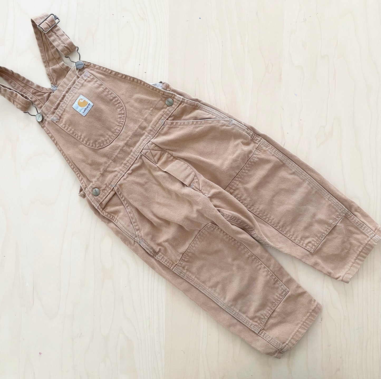 Carhartt Tan Reinforced Knee Overalls - Yellow Clover Vintage Kids Clothes