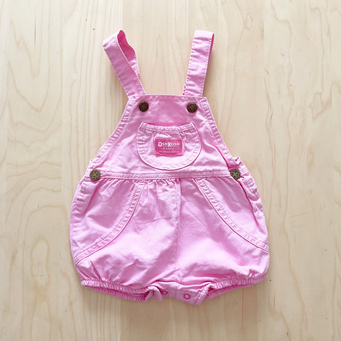 Vintage OshKosh Pink Bubble Romper - Yellow Clover Vintage Kids Clothes