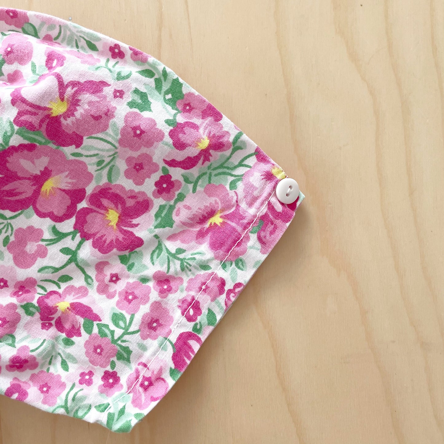 OshKosh Pink Floral Button Front Dress - Yellow Clover Vintage Kids Clothes