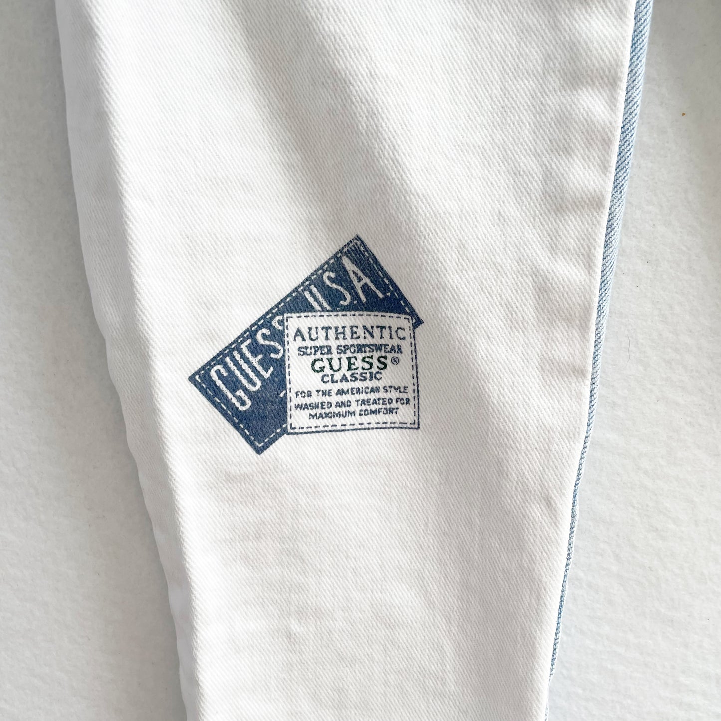 Guess White + Light Denim Jeans - Yellow Clover Vintage Kids Clothes