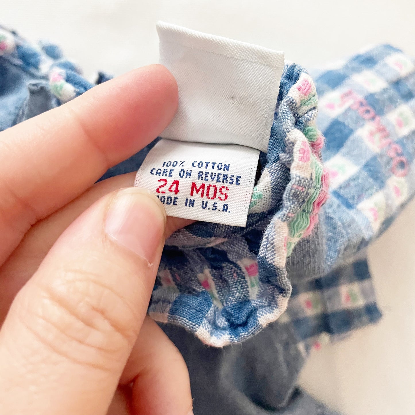 OshKosh Flower Gingham Pinafore Dress