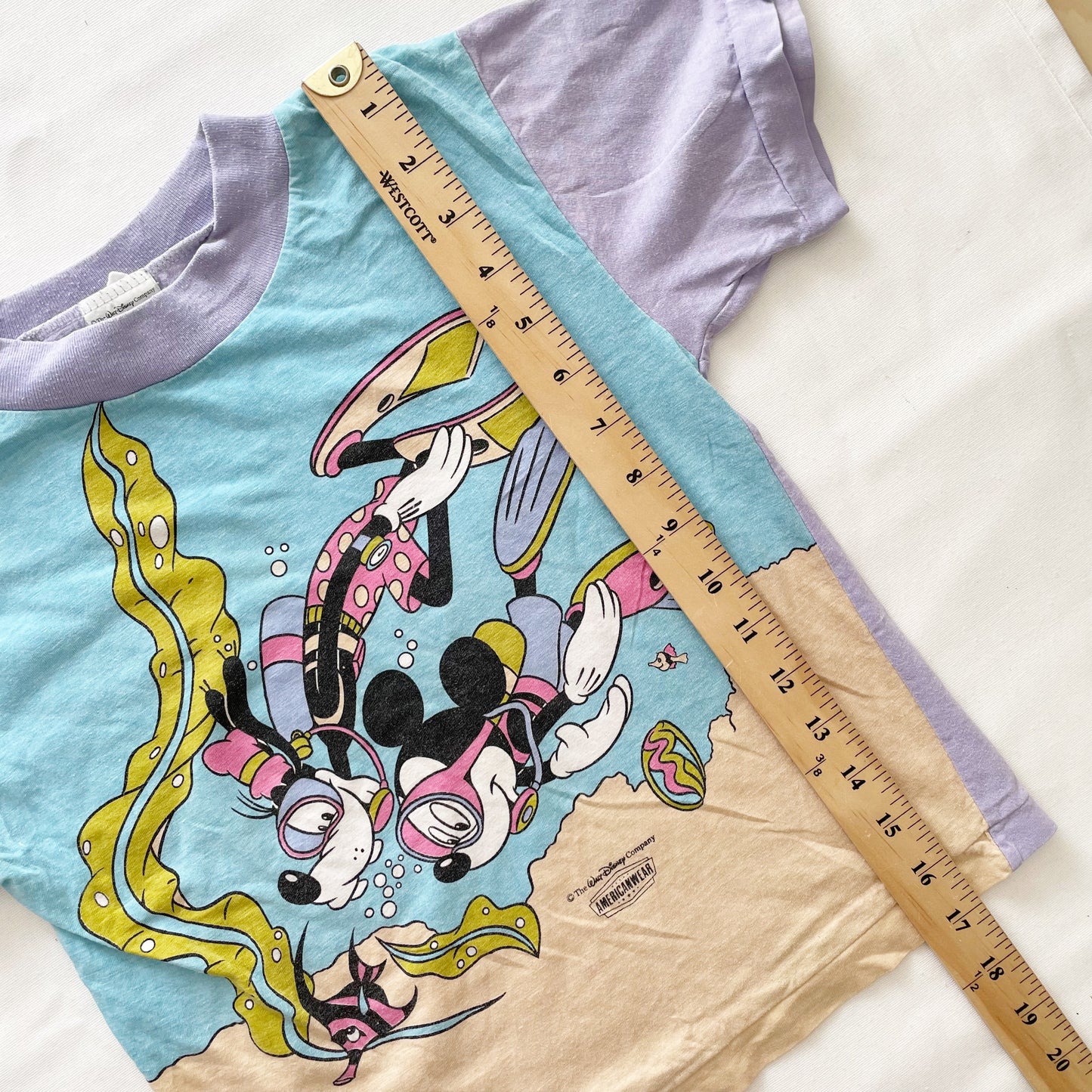 Americanwear Goofy and Mickey Scuba Tee - Yellow Clover Vintage Kids Clothes