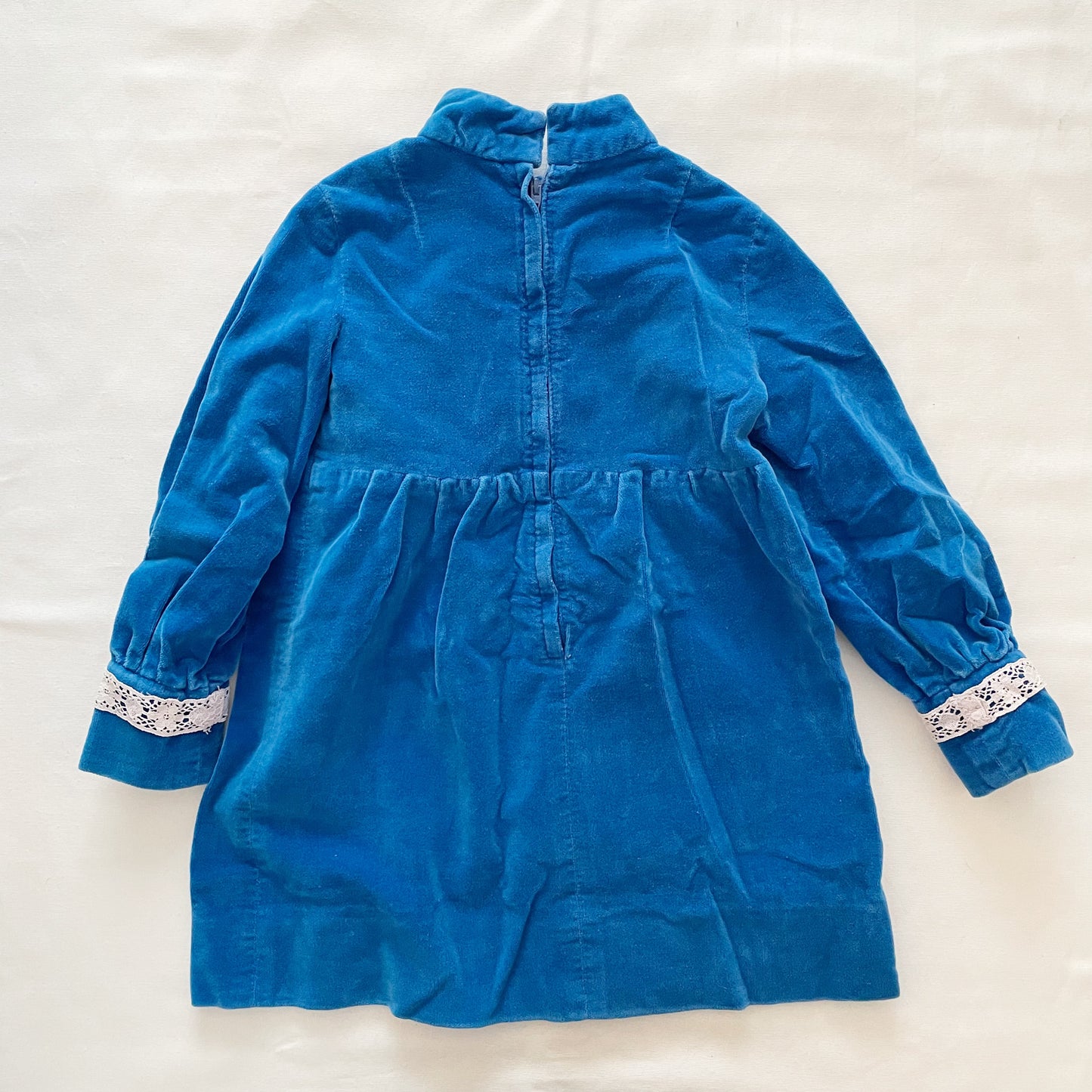 Vintage Velvet Long Sleeve Dress • 3T (?) - Yellow Clover Vintage Kids Clothes