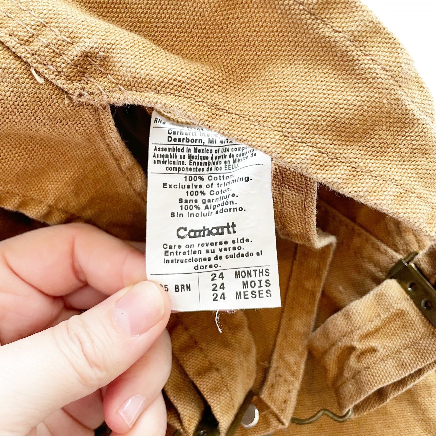 Carhartt Tan Overalls • 24m