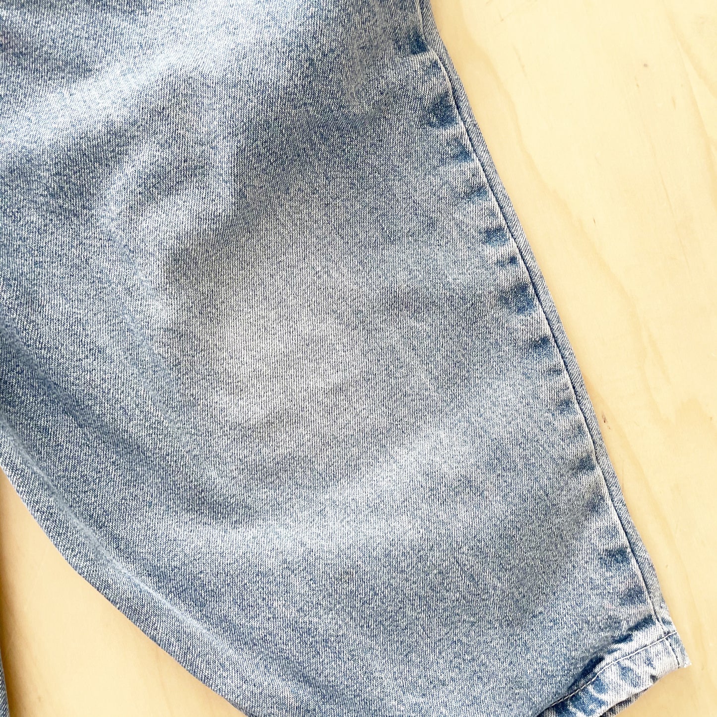 OshKosh Scoop Cut Lighter Wash Overalls - Yellow Clover Vintage Kids Clothes
