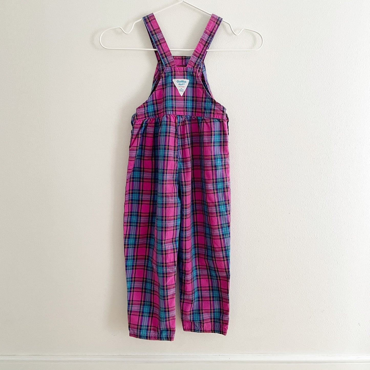 OshKosh Plaid Cotton Overalls