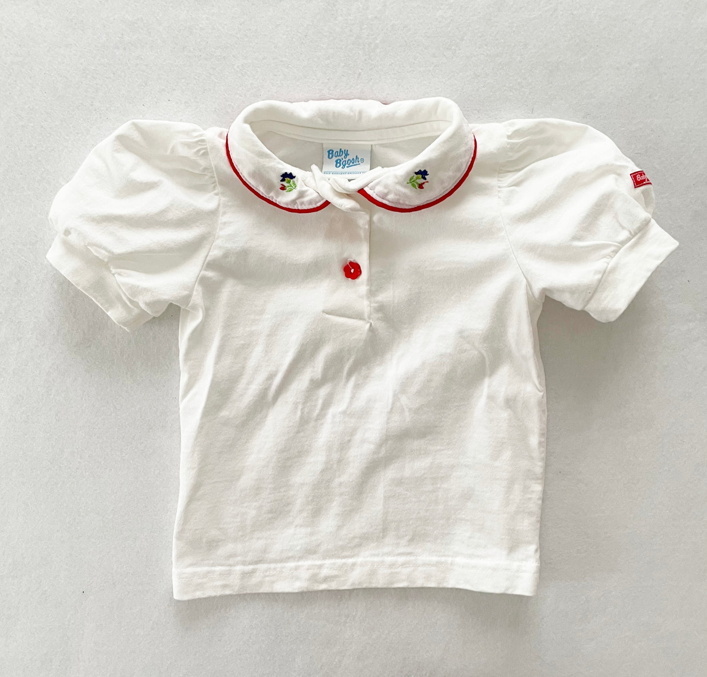 Baby B’gosh Flower Embroidered Layer Top - Yellow Clover Vintage Kids Clothes