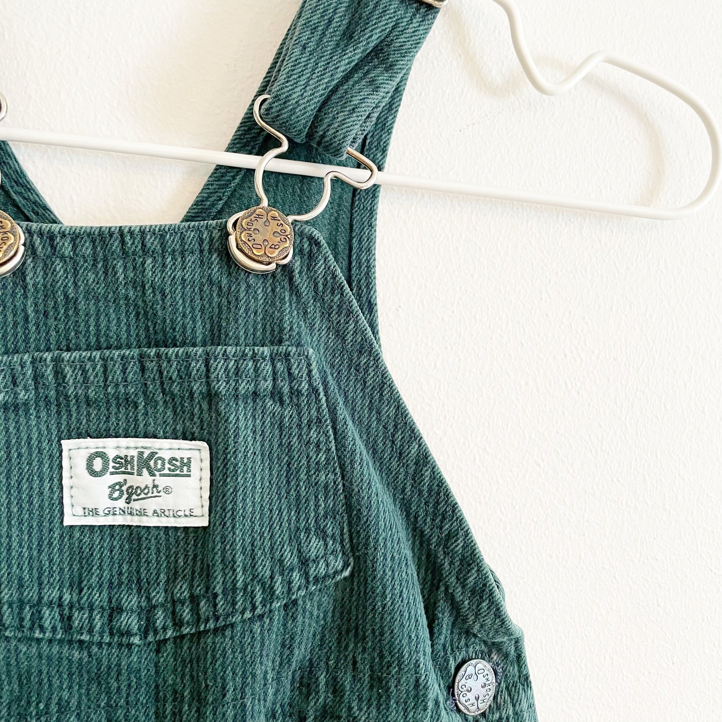 OshKosh Dark Green Stripe Overalls