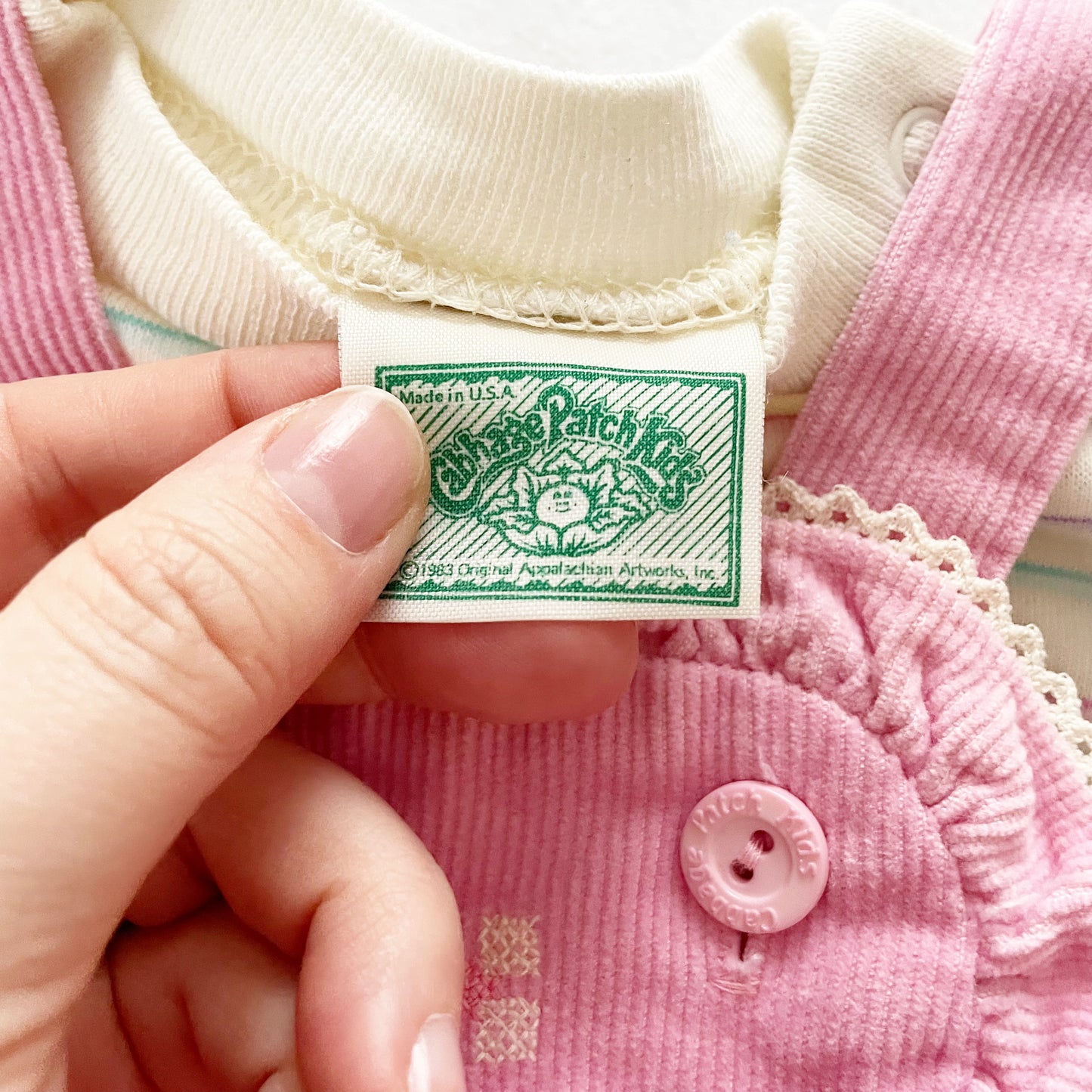 Cabbage Patch Kids Overalls Set - Yellow Clover Vintage Kids Clothes