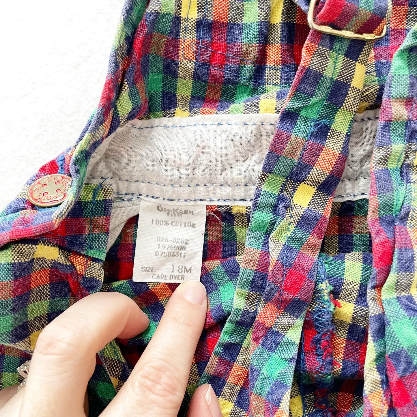 OshKosh Primary Colors Gingham Overalls