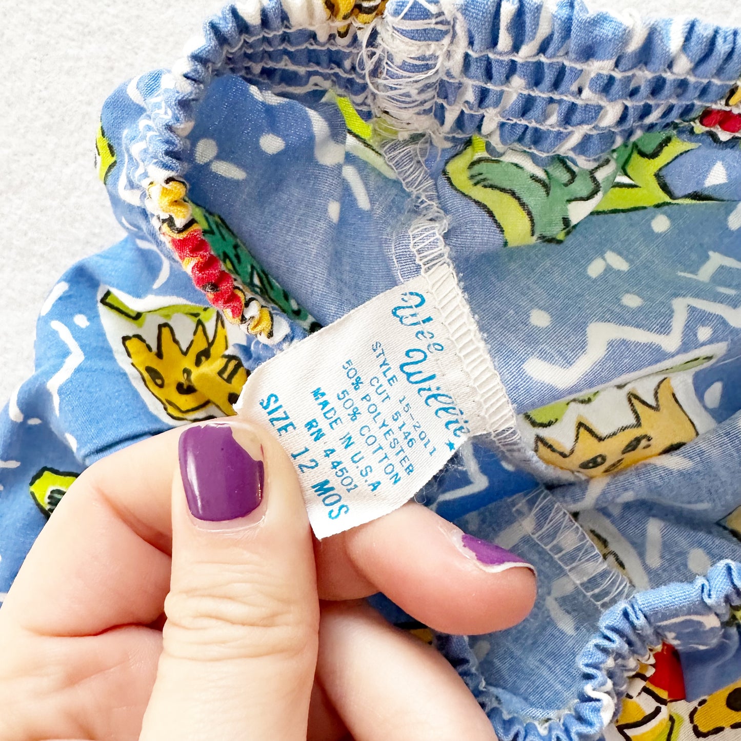 Wee Willie Crazy Print Pants - Yellow Clover Vintage Kids Clothes