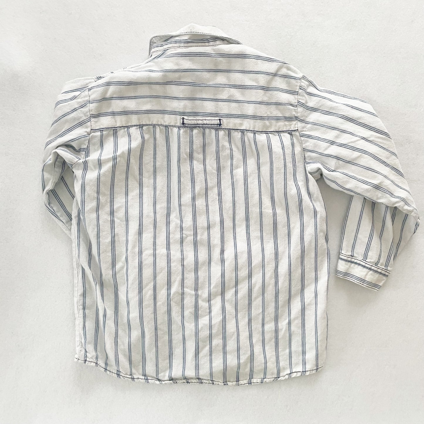 OshKosh Work Wear Striped Button Down - Yellow Clover Vintage Kids Clothes