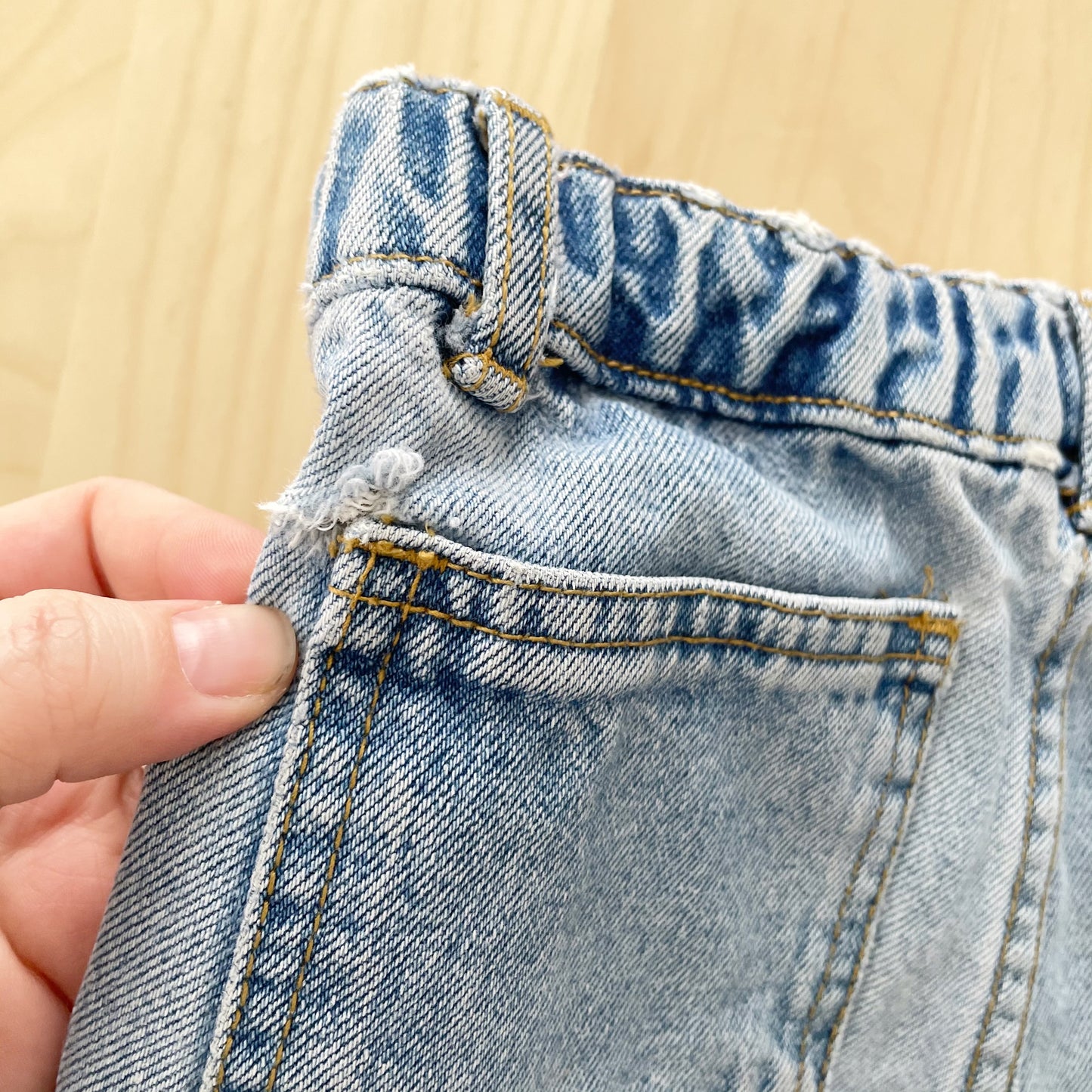 Vintage Guess Lighter Wash Denim Shorts - Yellow Clover Vintage Kids Clothes