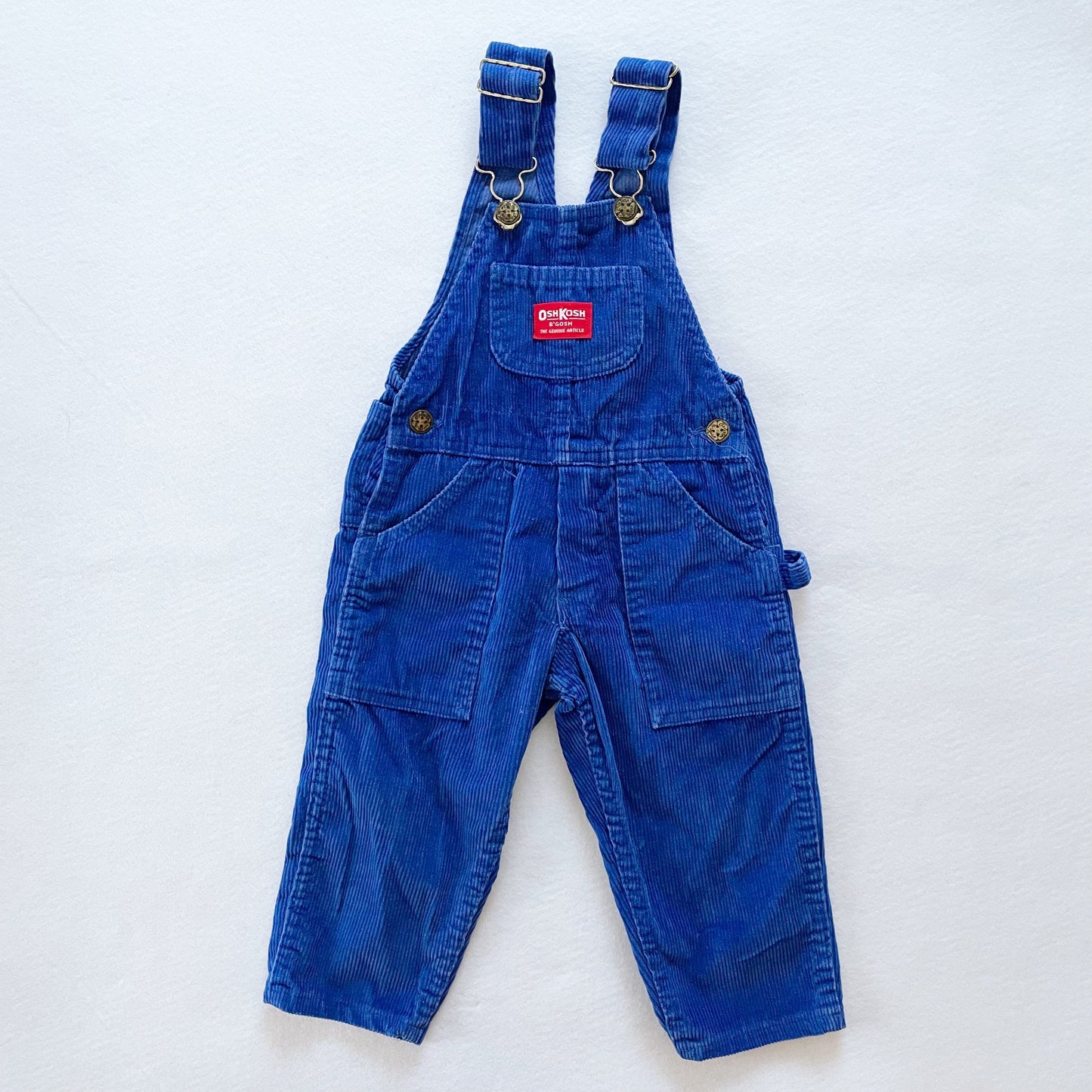 OshKosh Blue Cord Overalls - Yellow Clover Vintage Kids Clothes