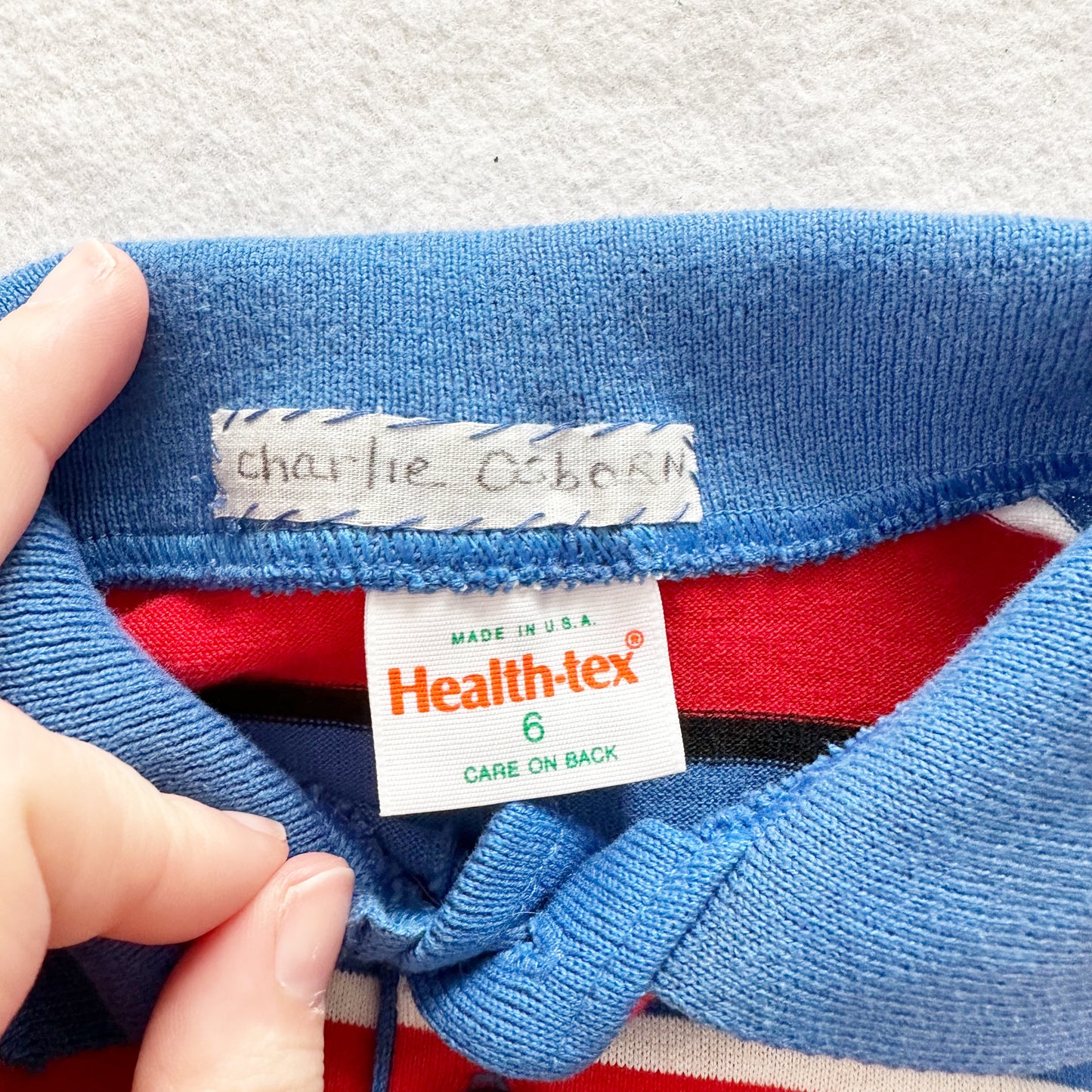 Healthtex Striped Polo - Yellow Clover Vintage Kids Clothes