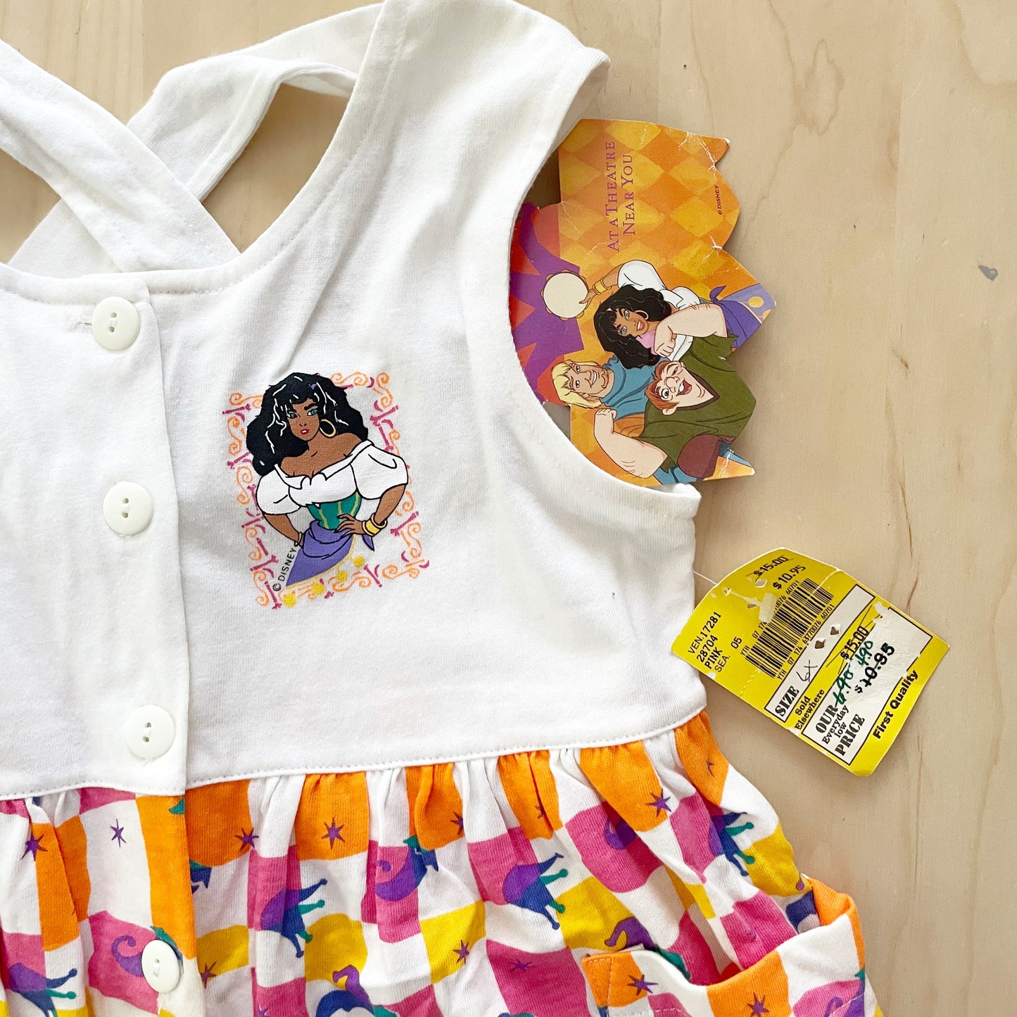 Deadstock Esmerelda Romper - Yellow Clover Vintage Kids Clothes