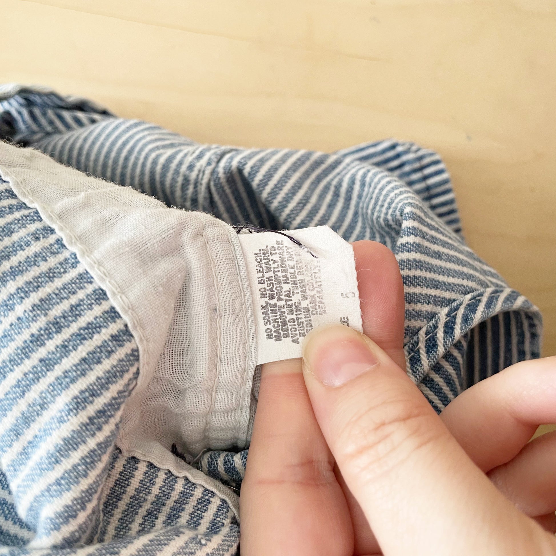 OshKosh Hickory Striped Button Pocket Overalls - Yellow Clover Vintage Kids Clothes