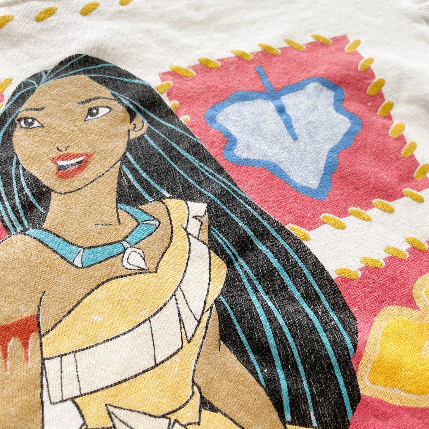 Pocahontas Cropped Tee - Yellow Clover Vintage Kids Clothes