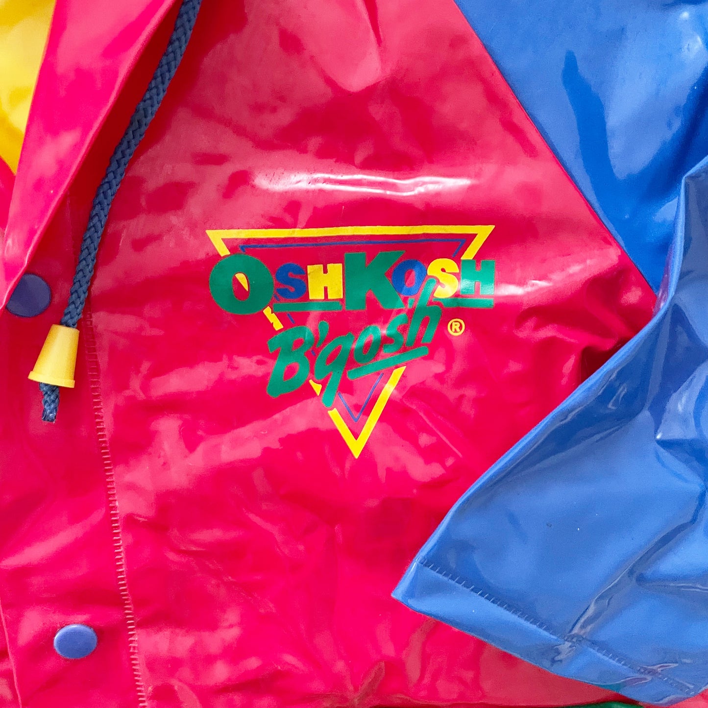 OshKosh Logo Rain Jacket - Yellow Clover Vintage Kids Clothes