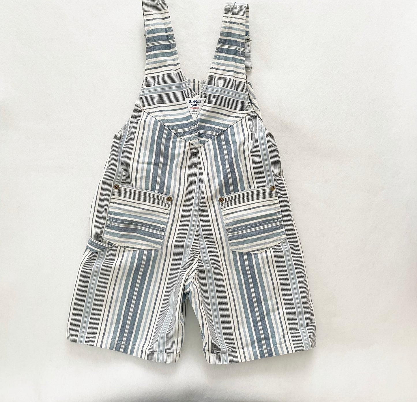 OshKosh Striped Shortalls - Yellow Clover Vintage Kids Clothes