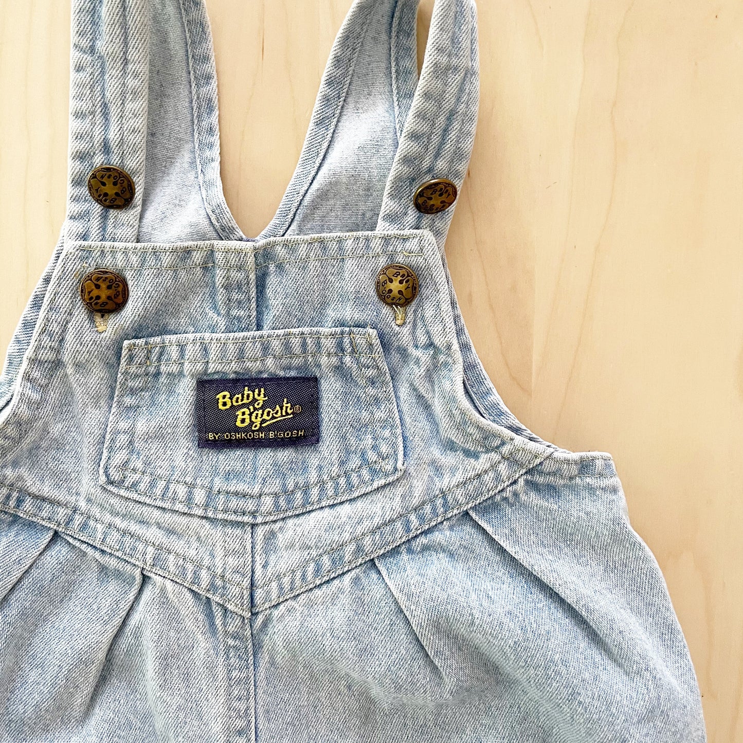 Baby B’gosh Light Wash Denim Bubble Overalls