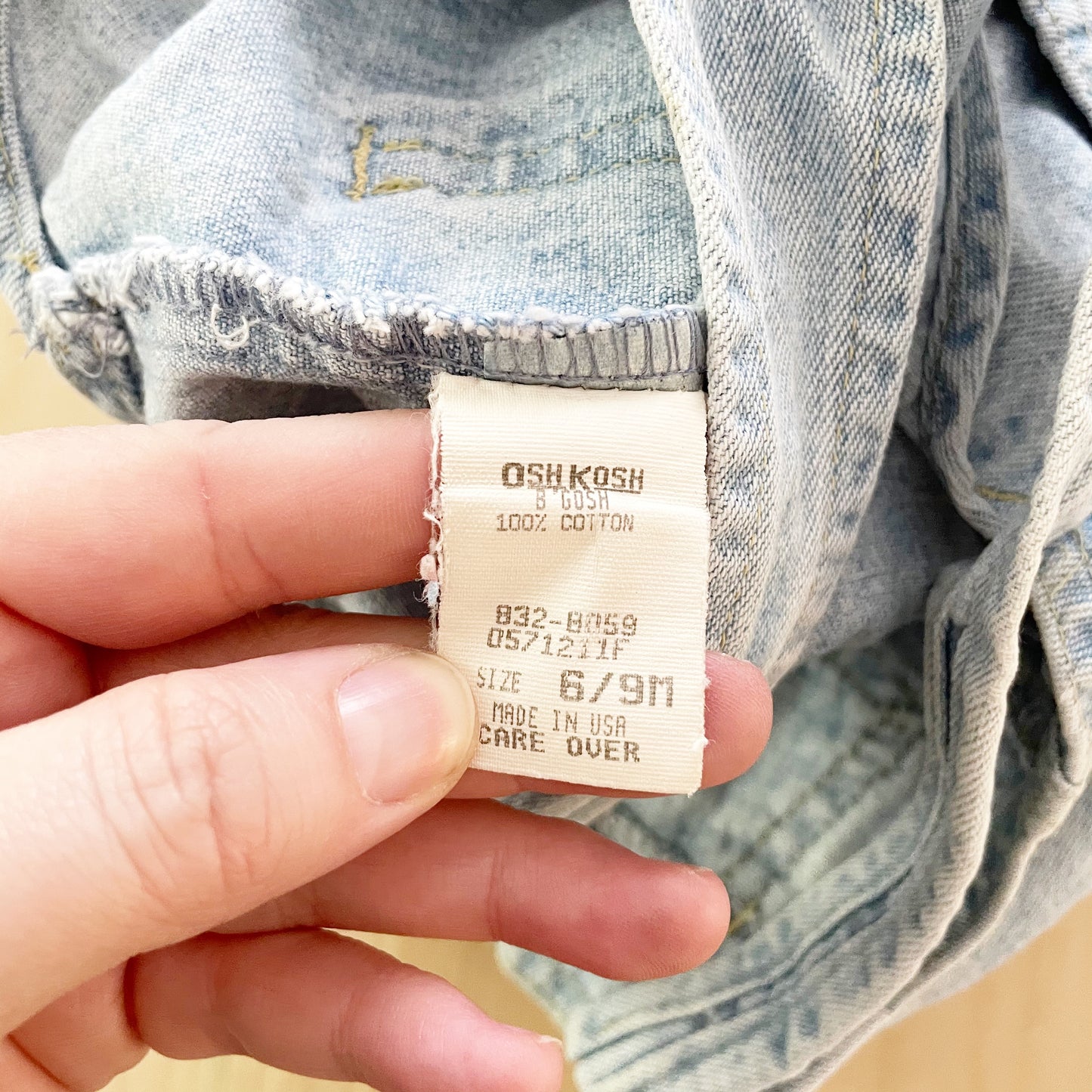 Baby B’gosh Light Wash Denim Bubble Overalls