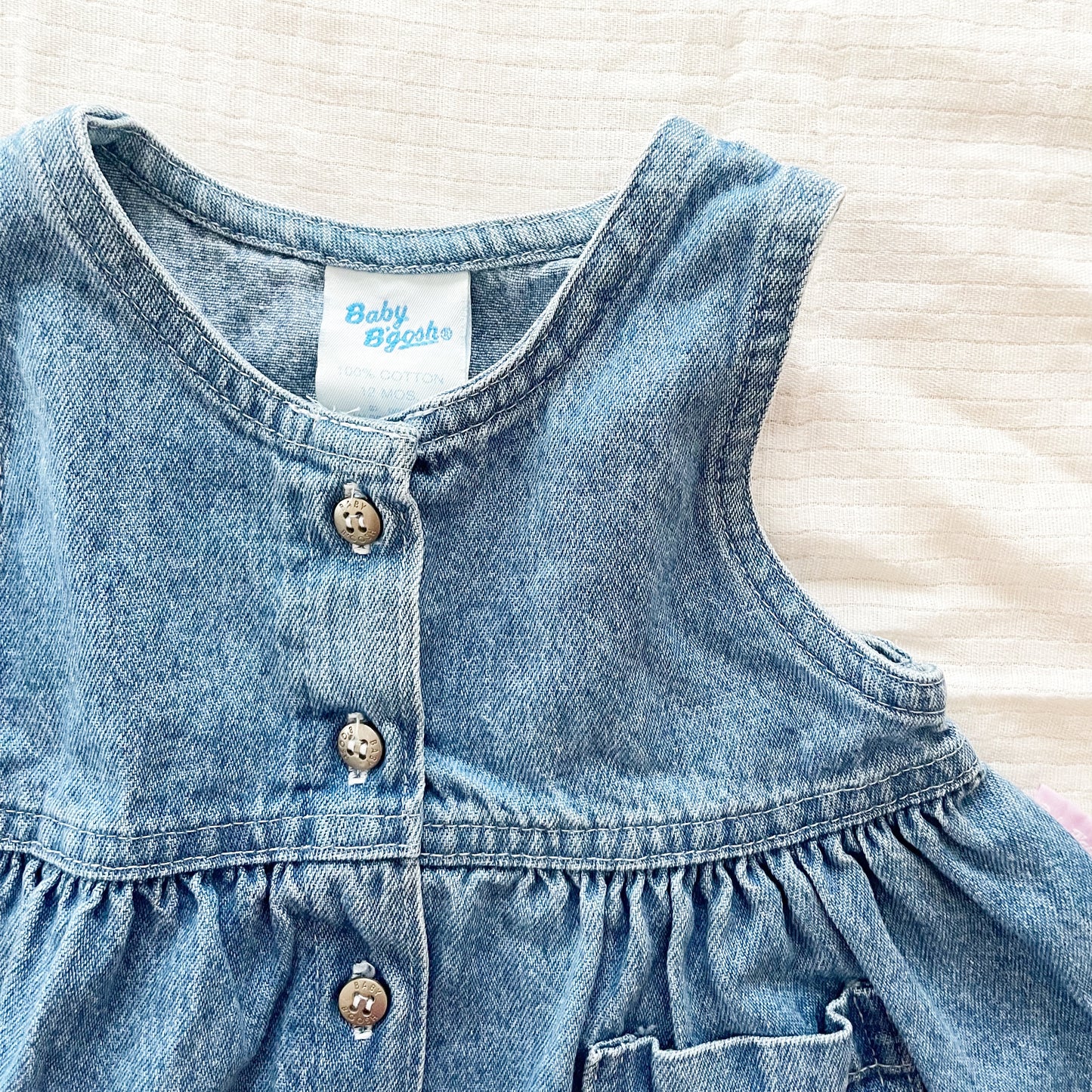 Baby B’gosh Lighter Denim Dress - Yellow Clover Vintage Kids Clothes