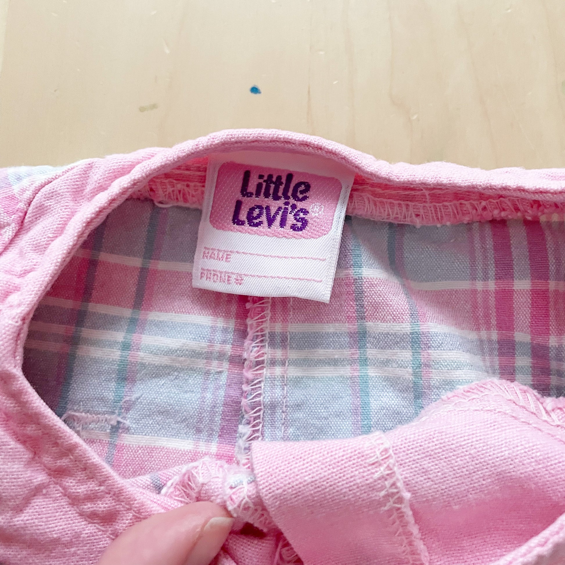 Levi’s Plaid Jumpsuit - Yellow Clover Vintage Kids Clothes