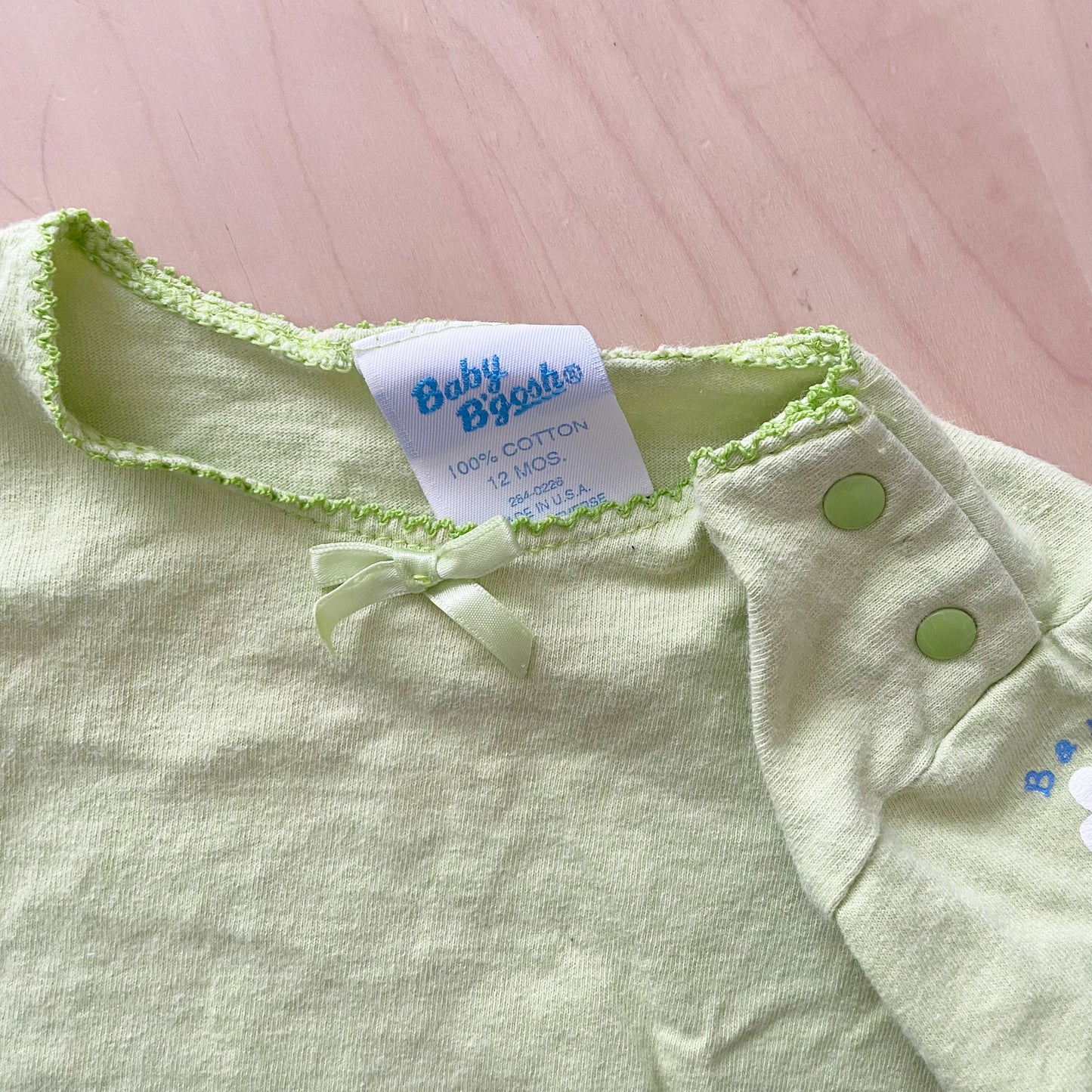 Baby B’gosh Flower Print Pinafore Set - Yellow Clover Vintage Kids Clothes