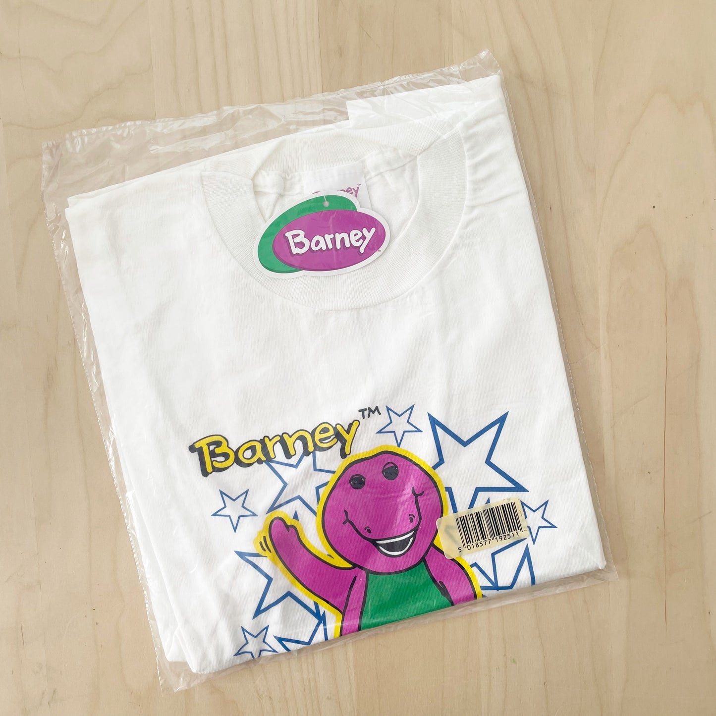 Deadstock Barney Graphic Tee - Yellow Clover Vintage Kids Clothes