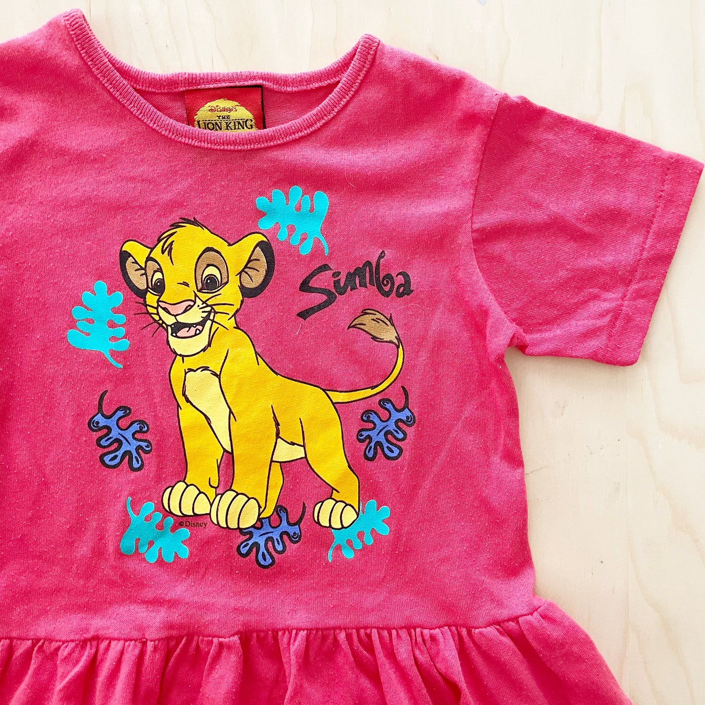 Lion King Simba Peplum Tee - Yellow Clover Vintage Kids Clothes