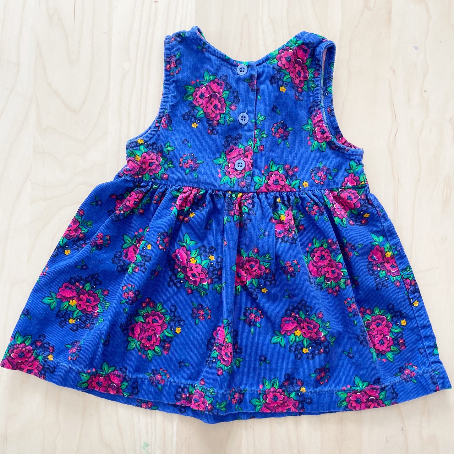 OshKosh Blue Floral Fine Cord Dress