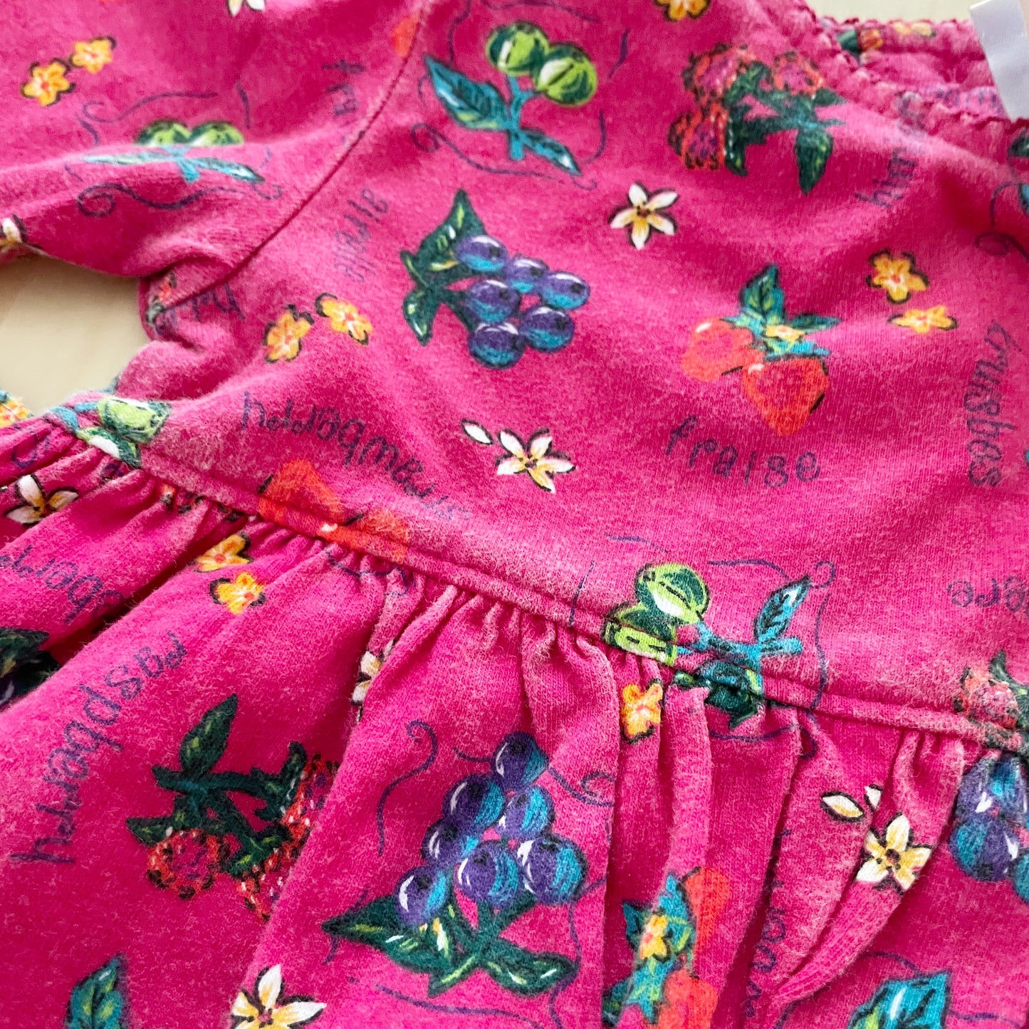 Baby B’gosh Fruit Print Jersey Romper - Yellow Clover Vintage Kids Clothes
