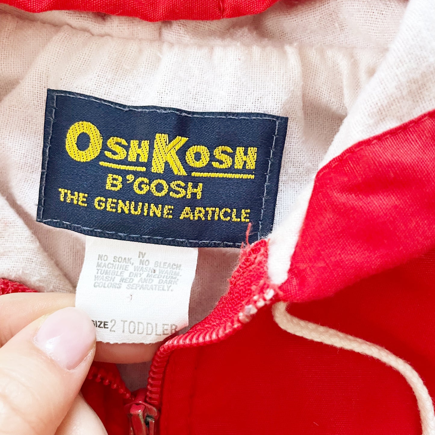 OshKosh Red Athletic Jacket - Yellow Clover Vintage Kids Clothes