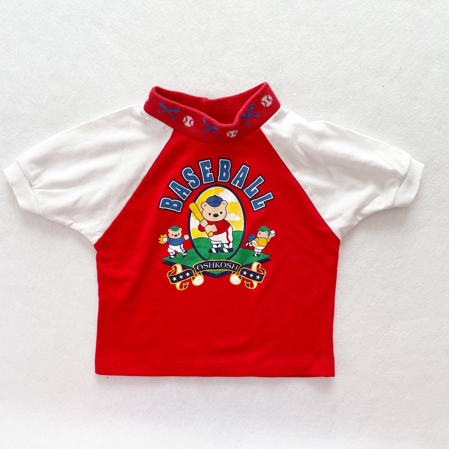 Vintage OshKosh Baseball Bear Toddler Top