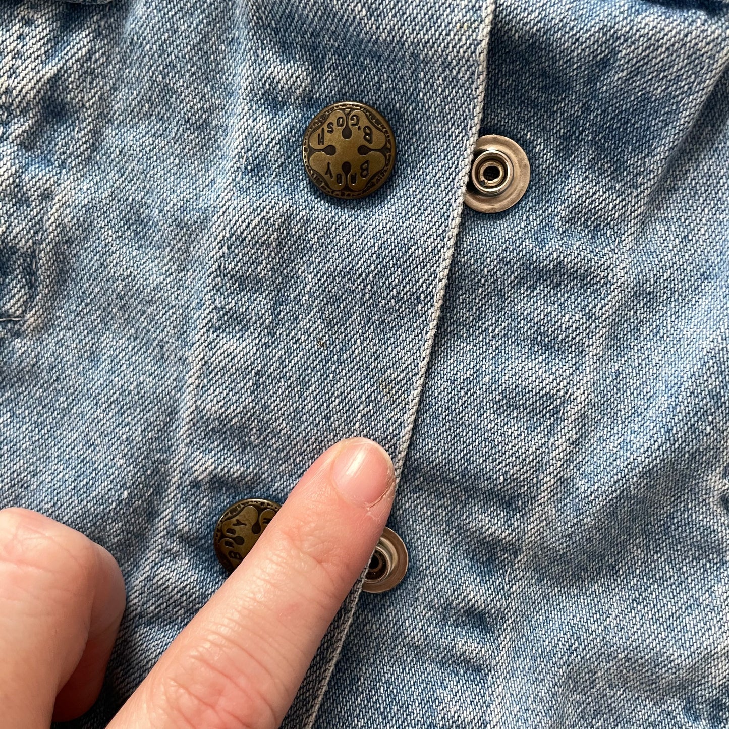 Vintage Baby B’gosh Pink Label Denim Jacket - Yellow Clover Vintage Kids Clothes