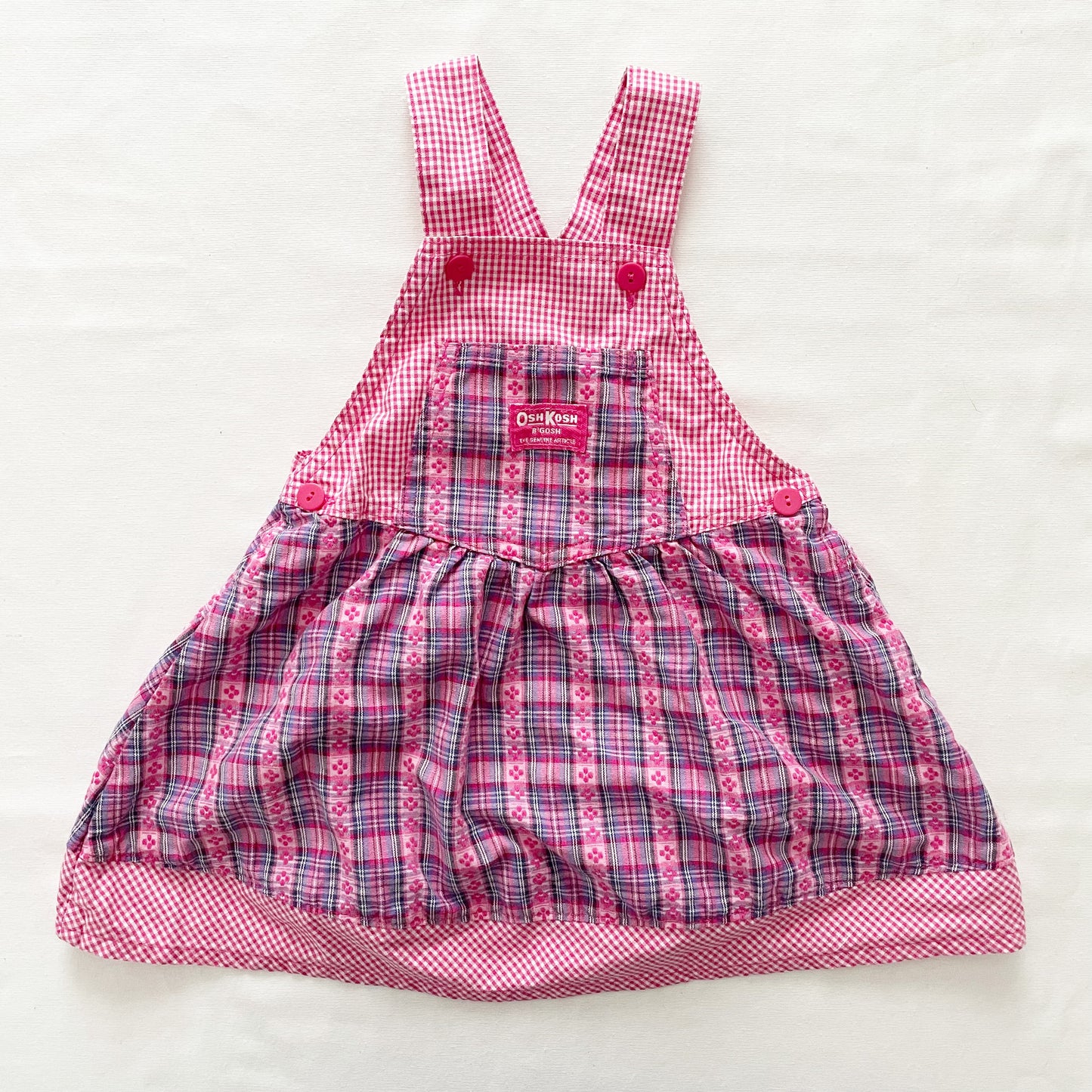 OshKosh Plaid Woven Skirtall - Yellow Clover Vintage Kids Clothes