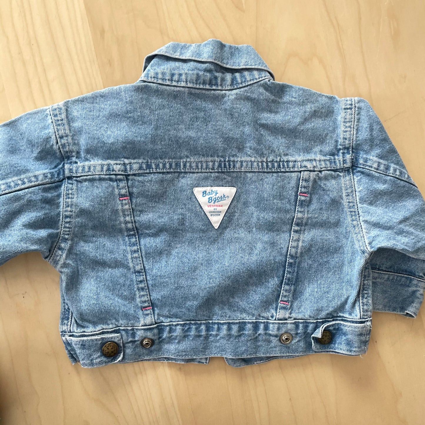 Vintage Baby B’gosh Pink Label Denim Jacket - Yellow Clover Vintage Kids Clothes