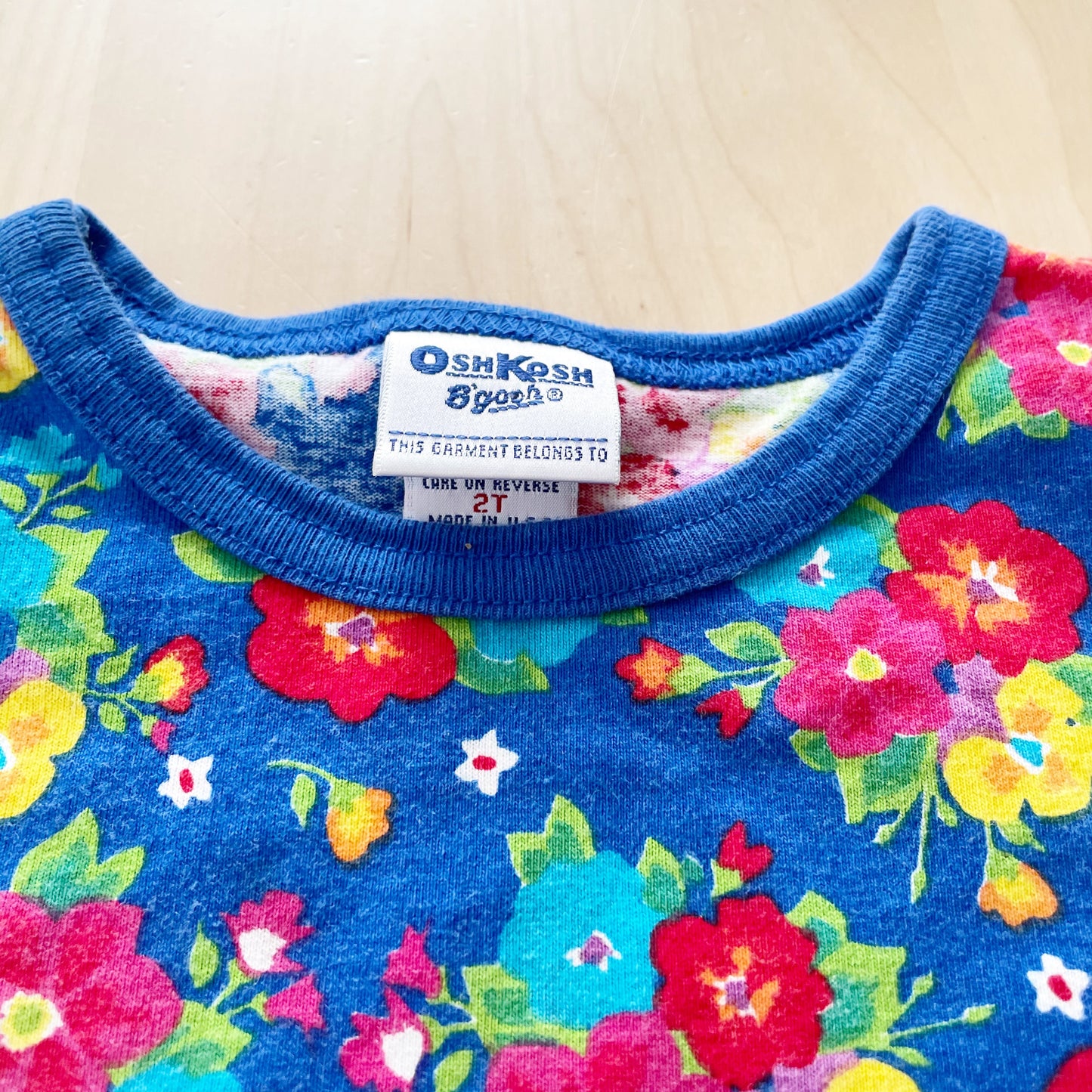 OshKosh Bright Floral Tee - Yellow Clover Vintage Kids Clothes